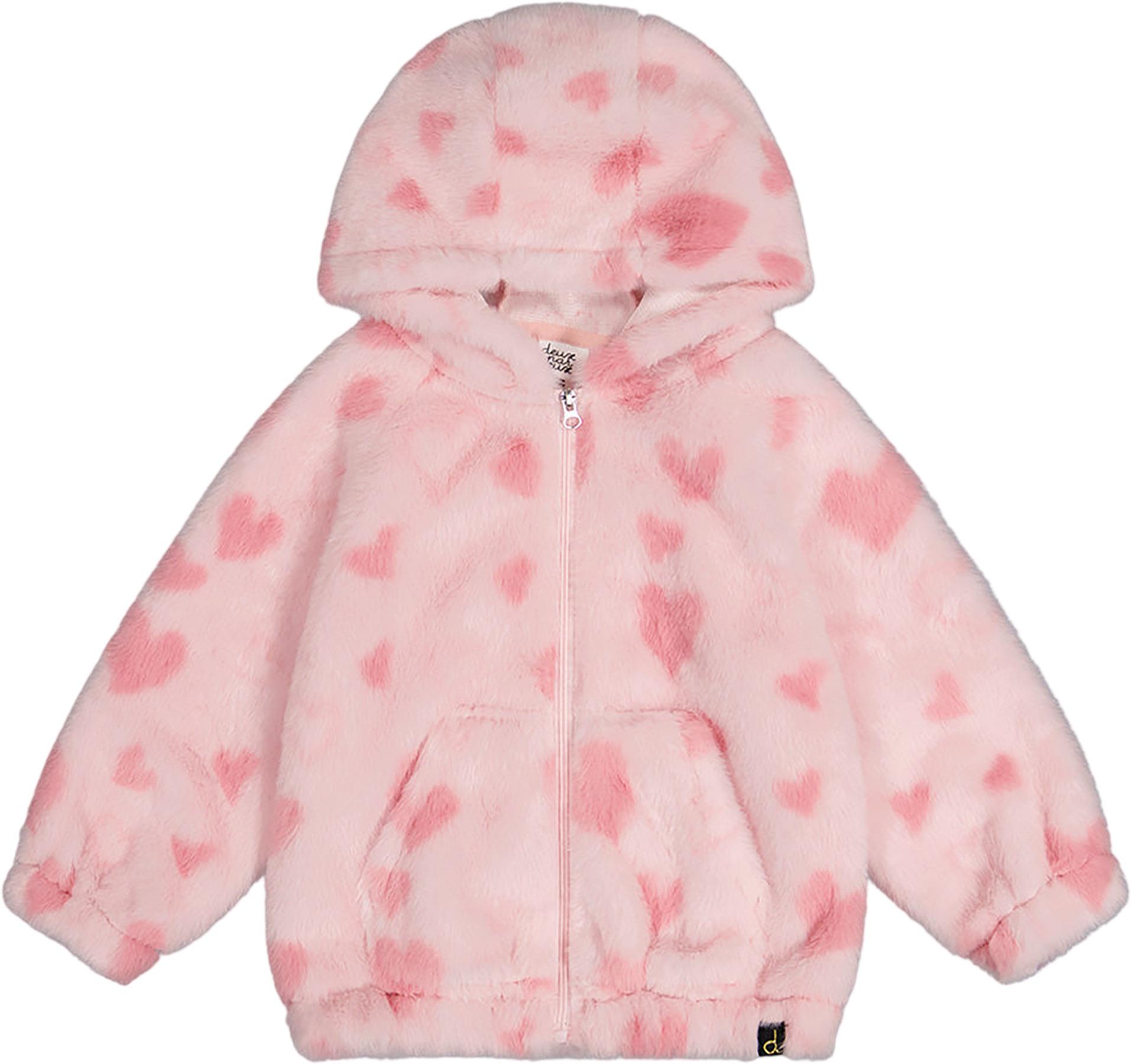 Image de produit pour Veste zippée avec capuchon en fausse fourrure - Fille