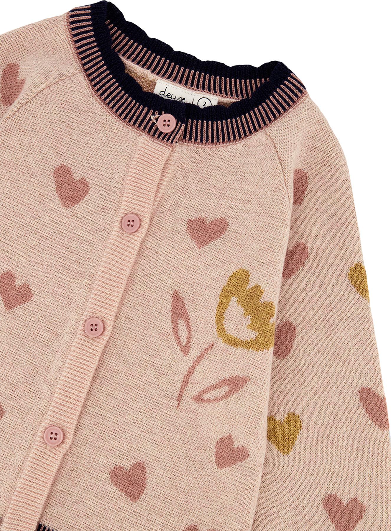 Numéro de l'image de la galerie de produits 2 pour le produit Cardigan en tricot avec jacquard - Fille