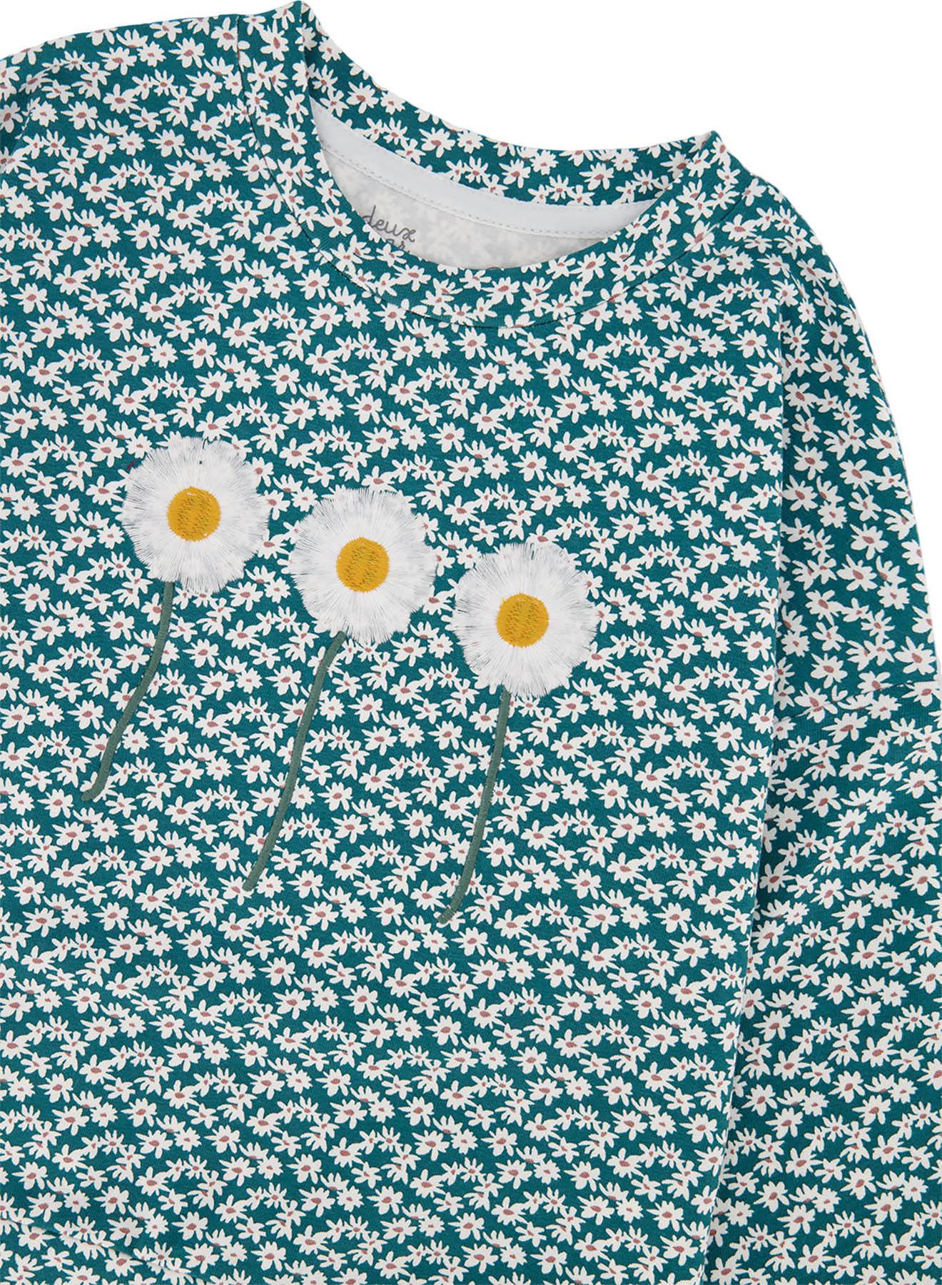 Product gallery image number 4 for product Printed Jersey Long Sleeve T-Shirt - Little Girl