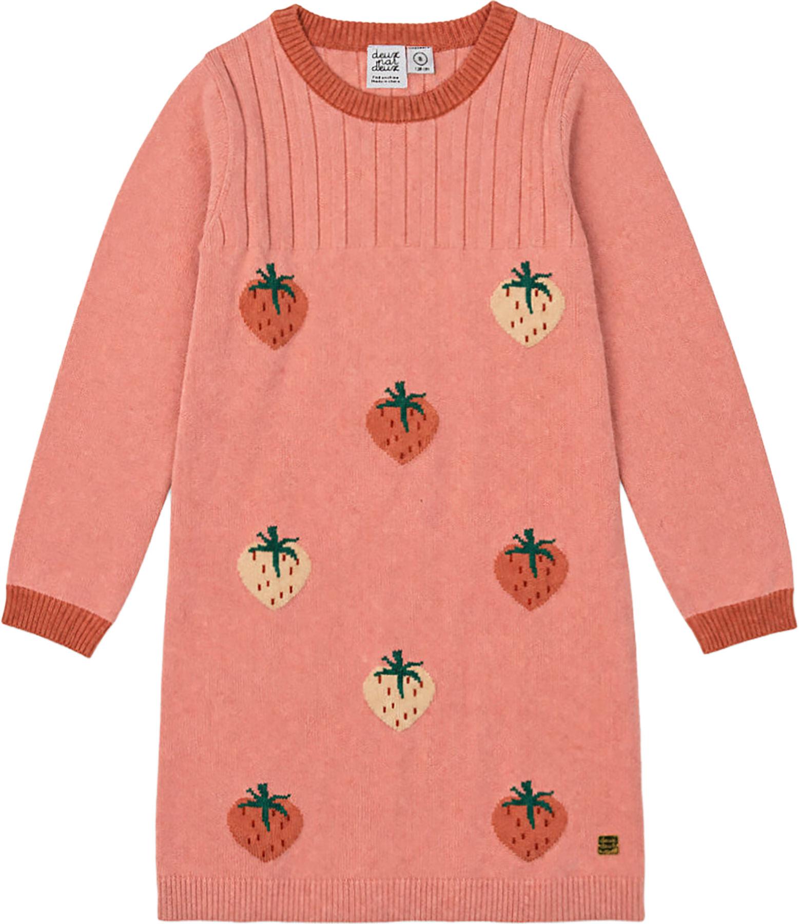 Product image for Knitted Dress With Strawberry Jacquard - Big Girls