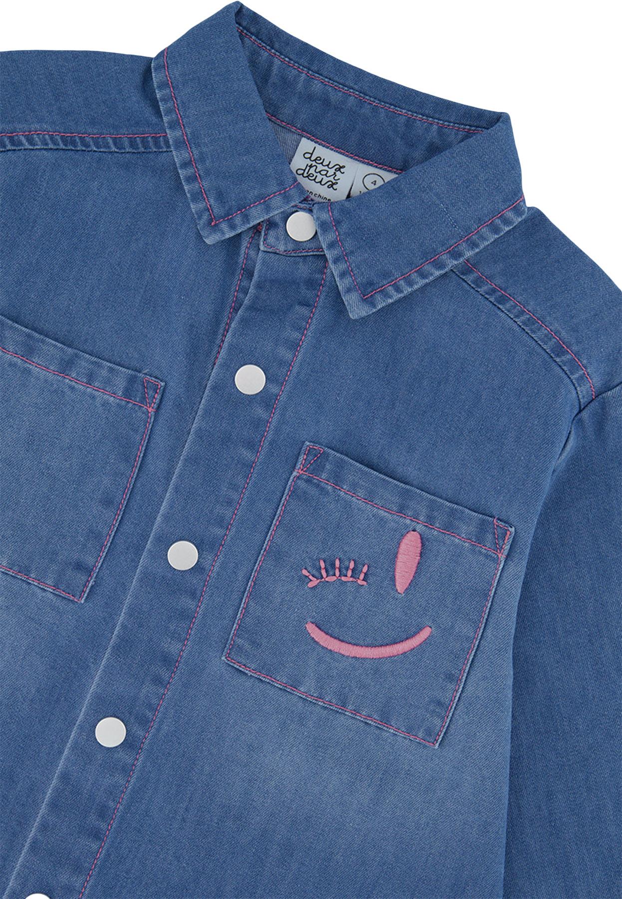 Numéro de l'image de la galerie de produits 2 pour le produit Chemise en denim - Petite Fille