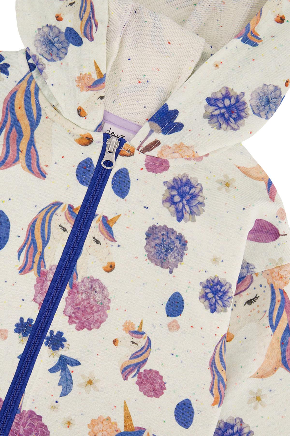 Numéro de l'image de la galerie de produits 2 pour le produit Cardigan en molleton français zippé avec capuchon - Petite Fille