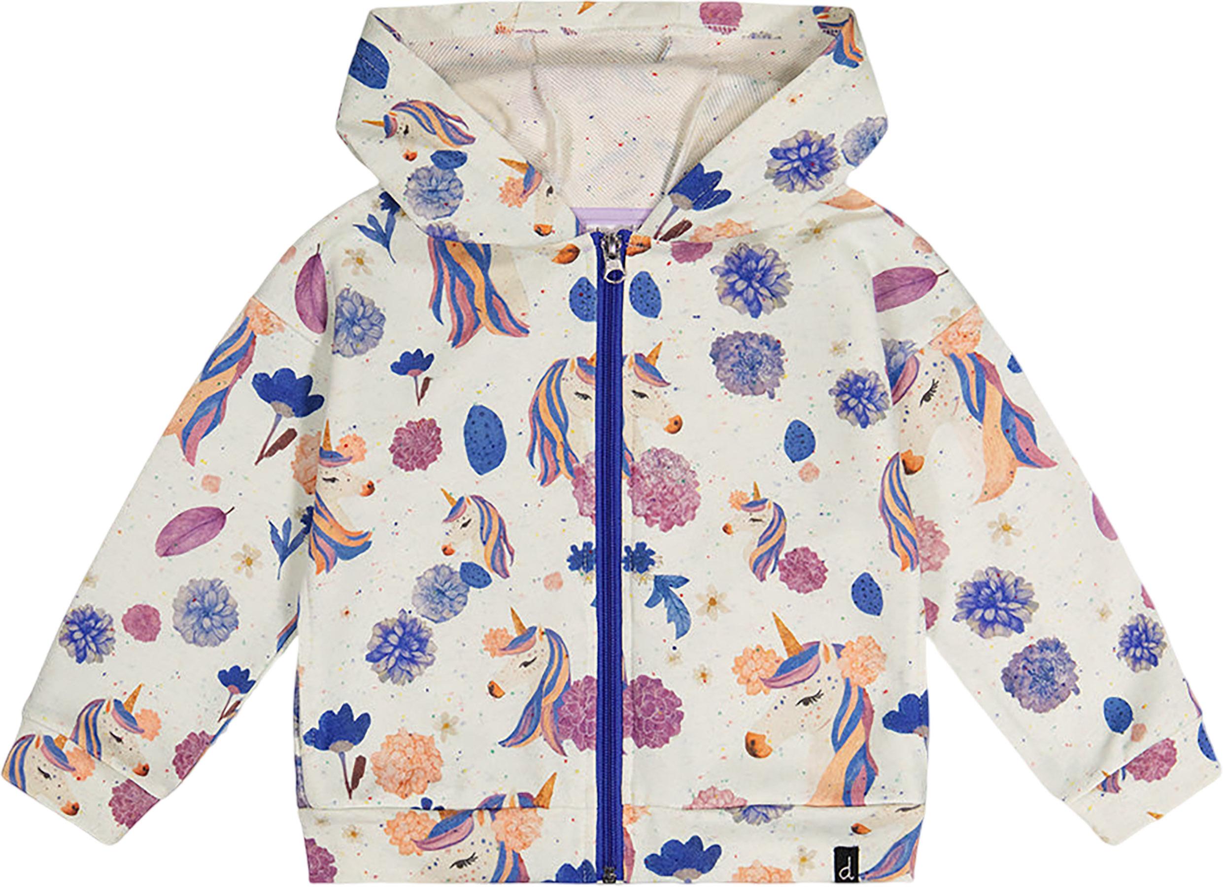 Image de produit pour Cardigan en molleton français zippé avec capuchon - Petite Fille