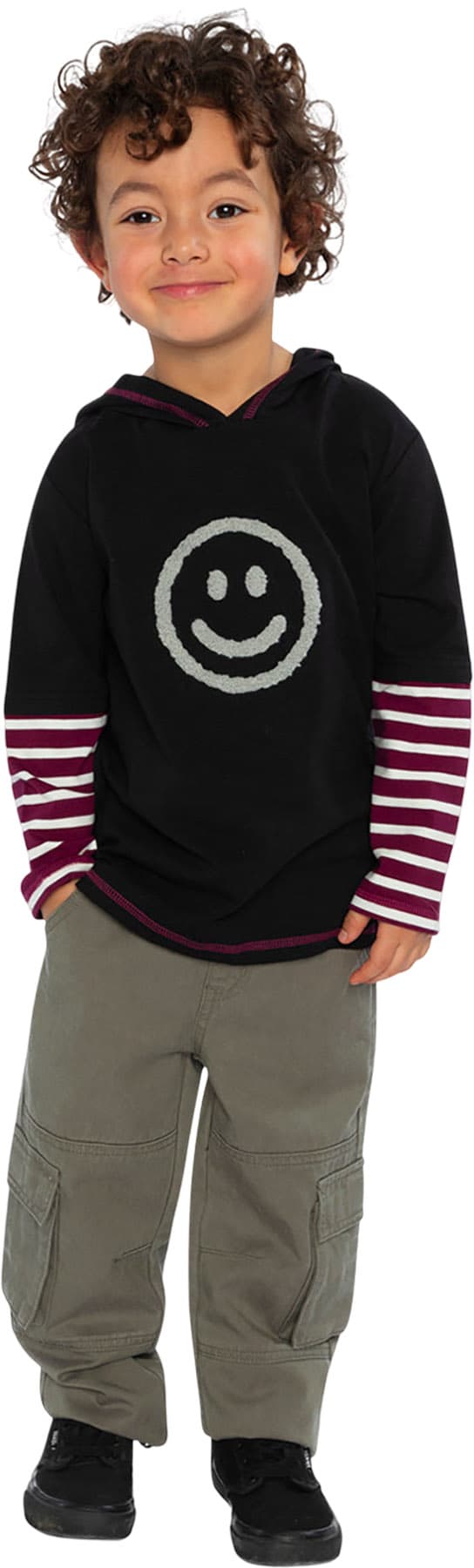 Product gallery image number 5 for product Fake Double Sleeve Hooded Shirt - Big Boy