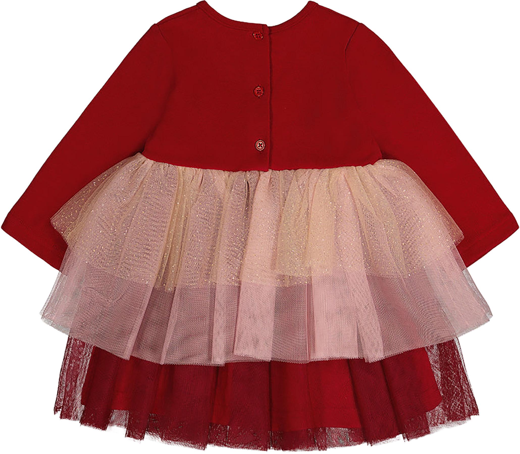Product gallery image number 3 for product Bi-Material Dress With Glittering Skirt - Baby Girls