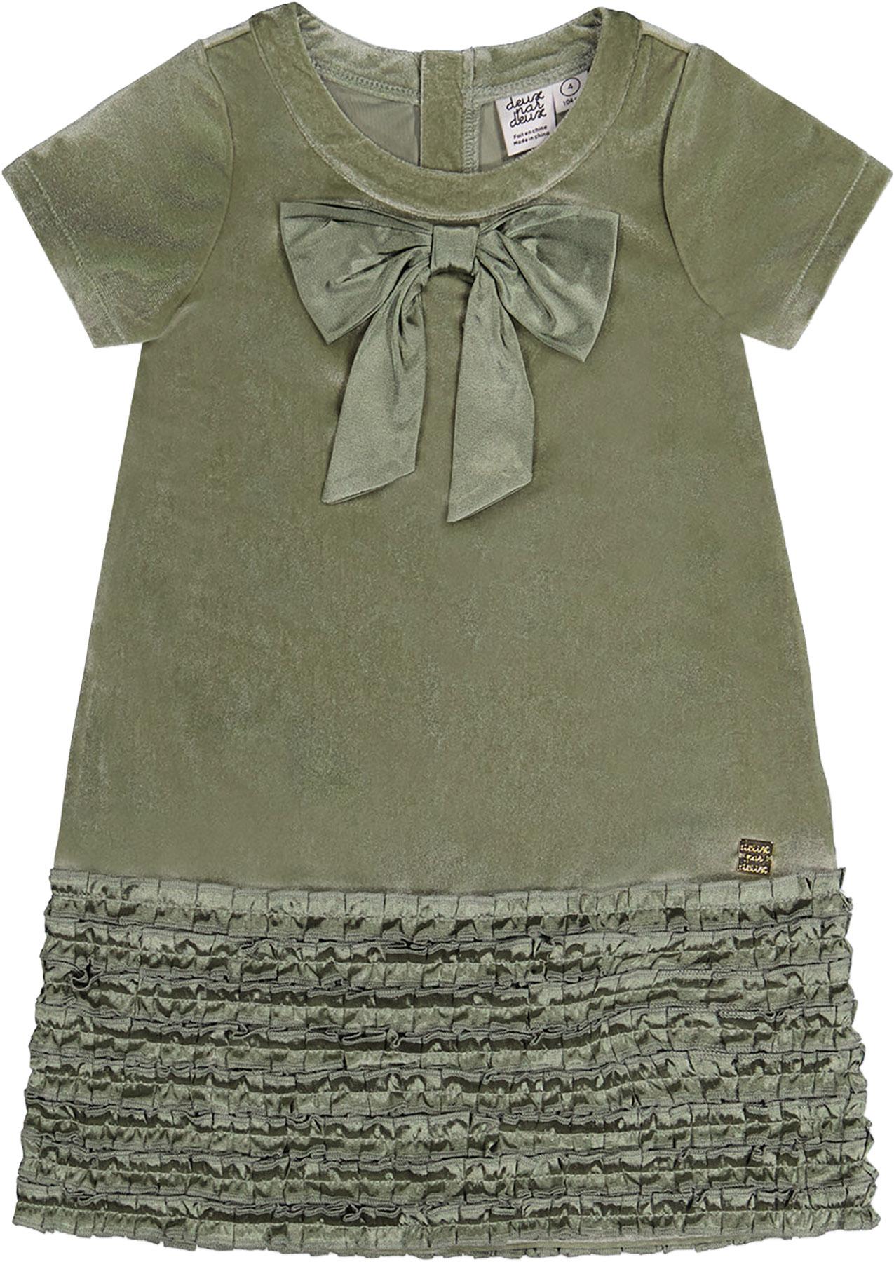 Product image for Short Sleeve A Line Dress With Bow - Little Girls