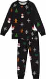 Couleur: Black Christmas Pixel Print