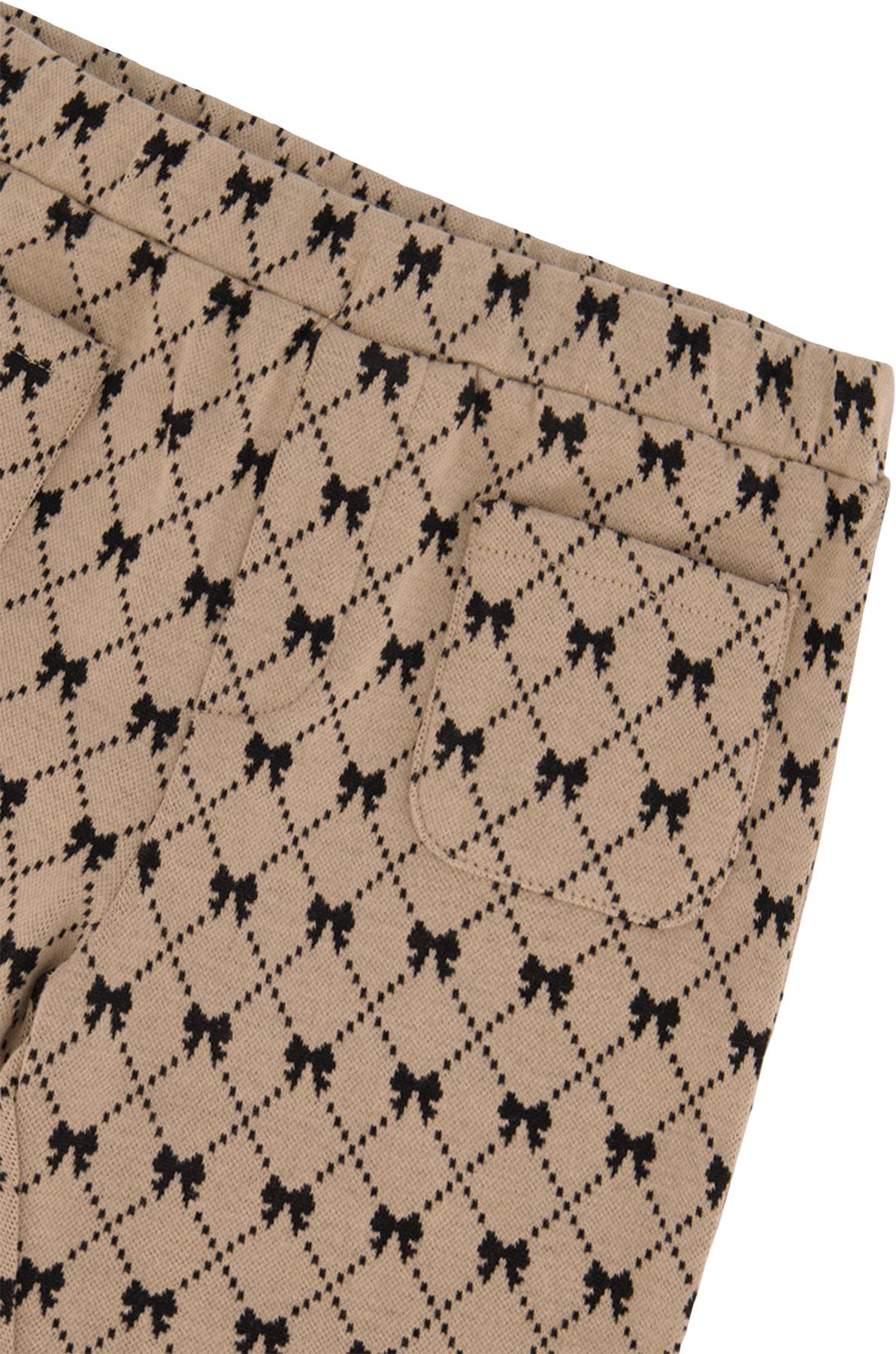Numéro de l'image de la galerie de produits 2 pour le produit Tregging beige imprimé nœuds papillon - Grande Fille