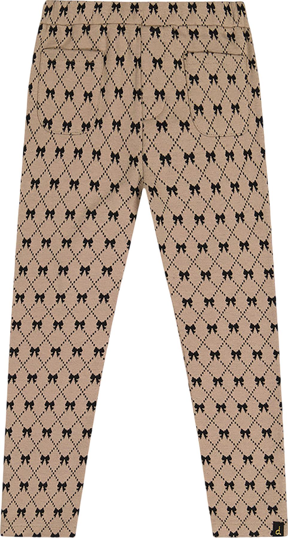 Image de produit pour Tregging beige imprimé nœuds papillon - Grande Fille