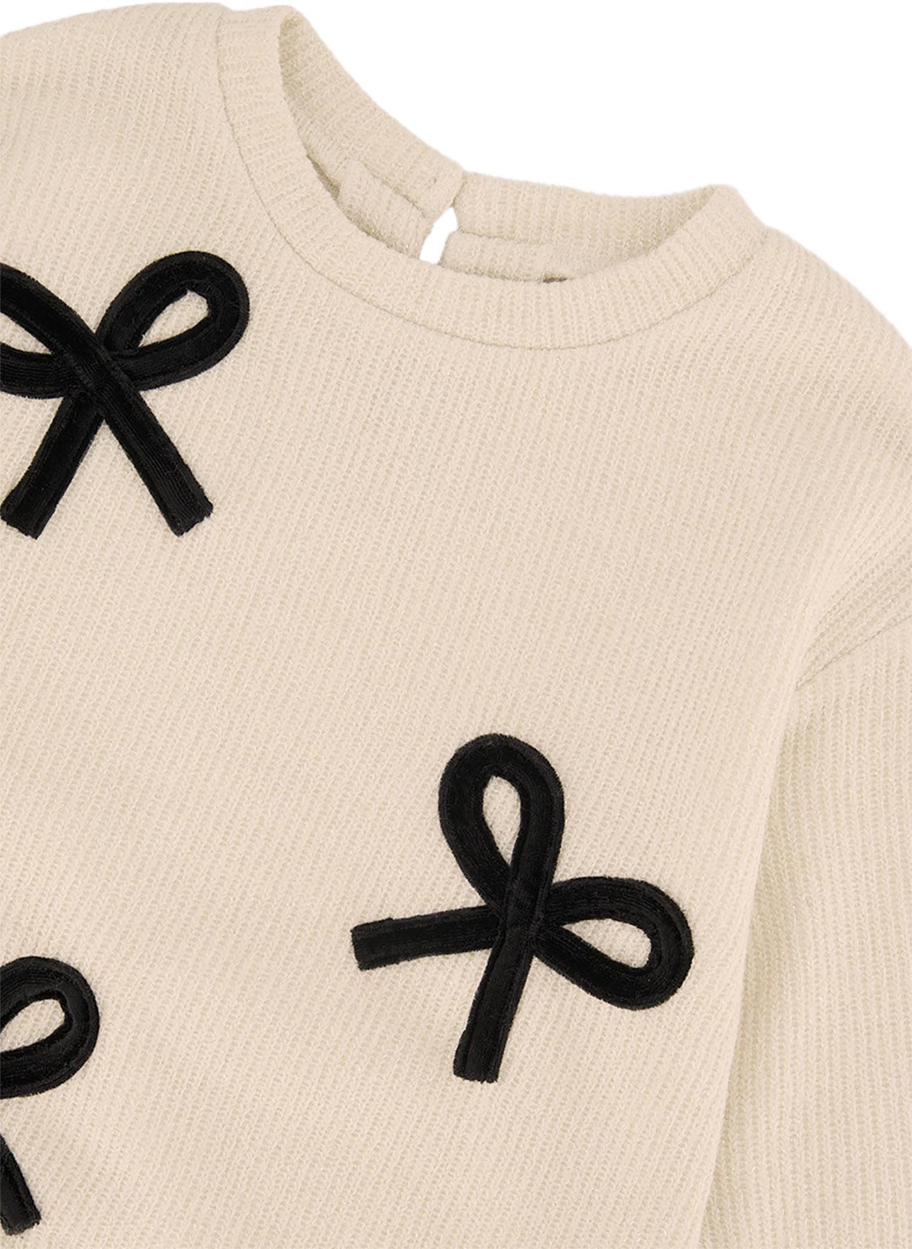 Product gallery image number 3 for product Sweatshirt With Bows - Little Girls