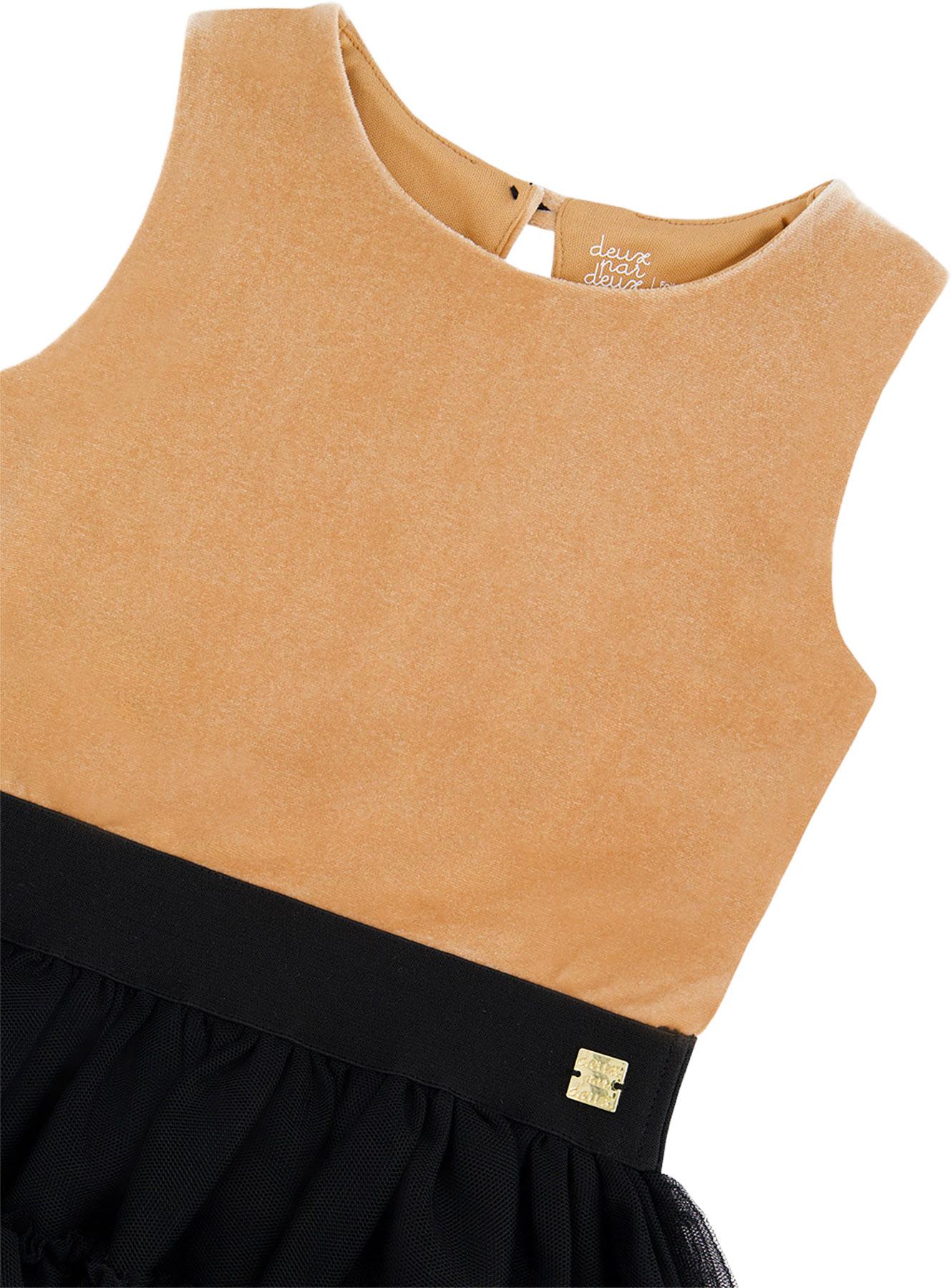 Product gallery image number 3 for product Bi-Material Sleeveless Dress - Little Girls