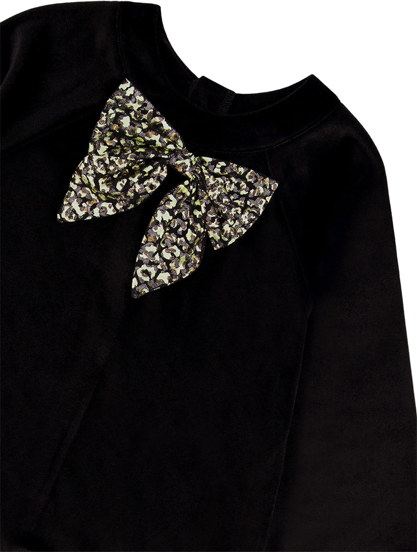 Product gallery image number 3 for product Bi-Material Raglan Sleeves Dress - Little Girls