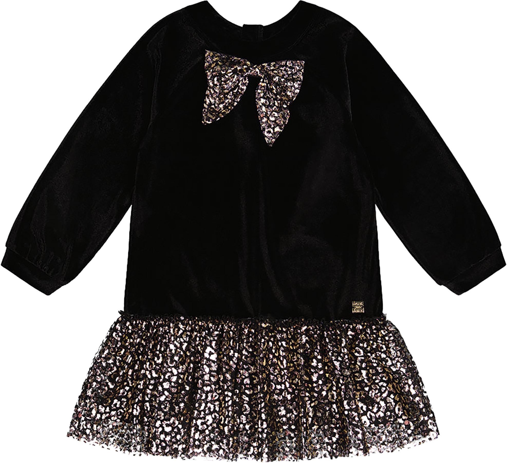 Product image for Bi-Material Raglan Sleeves Dress - Little Girls