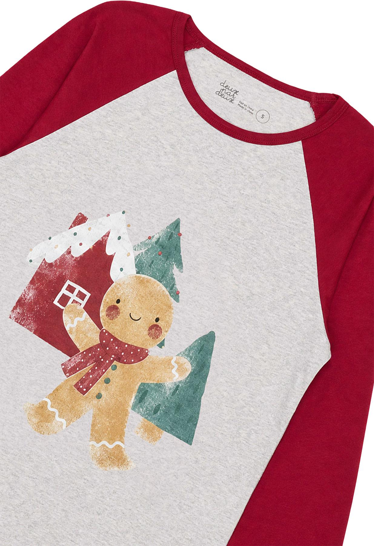 Numéro de l'image de la galerie de produits 3 pour le produit Ensemble pyjama deux pièces imprimé des fêtes - Femme