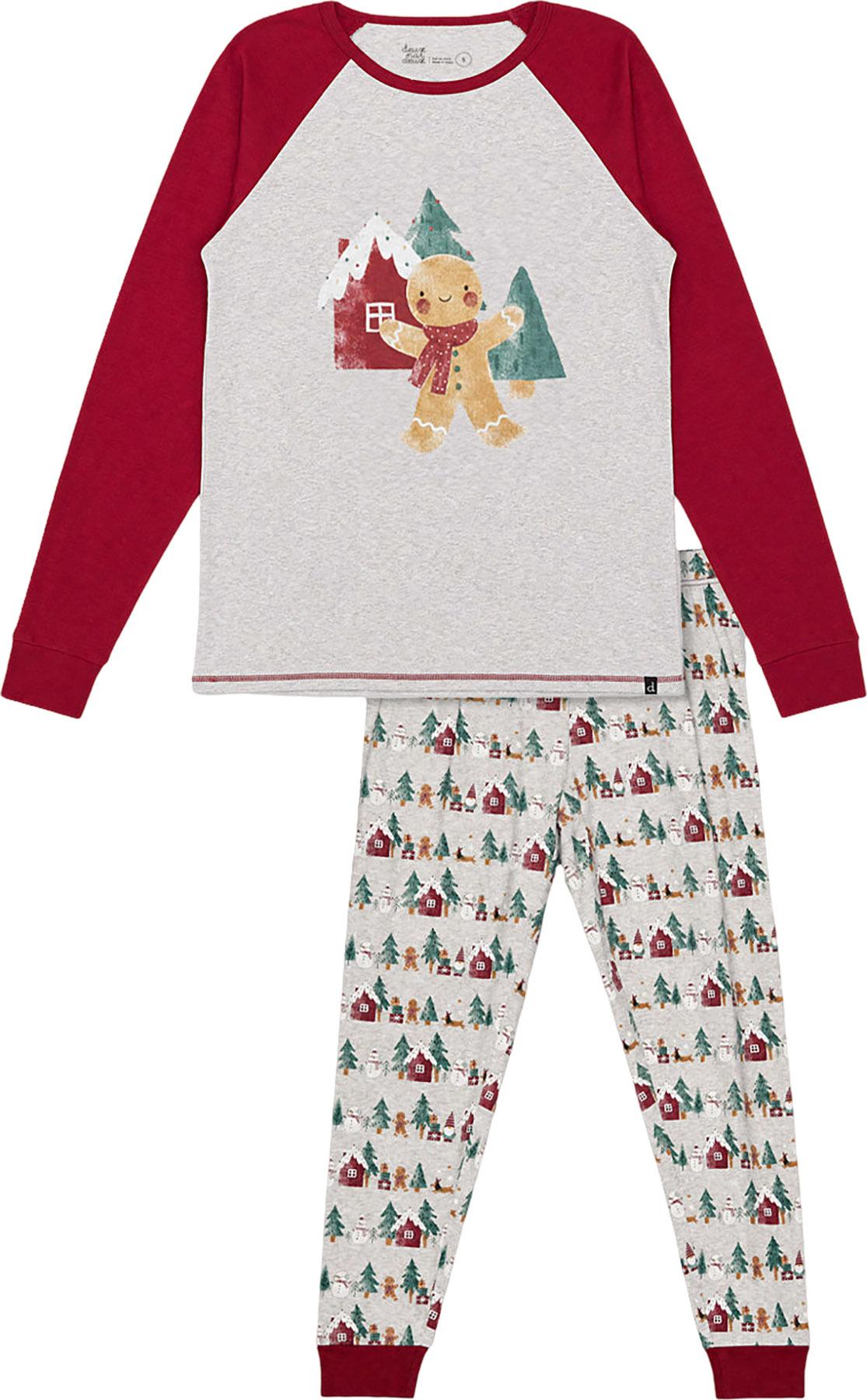 Image de produit pour Ensemble pyjama deux pièces imprimé des fêtes - Femme