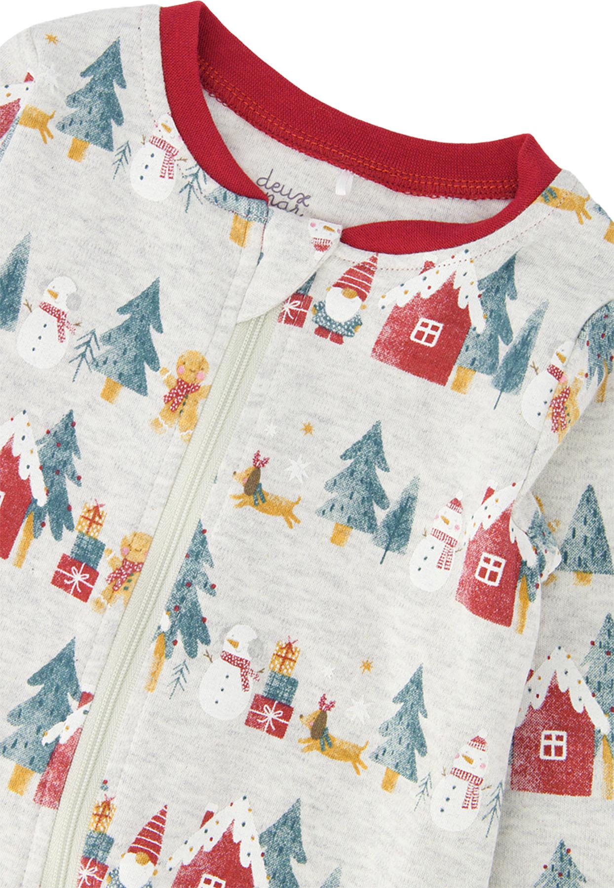 Product gallery image number 3 for product Organic Cotton One Piece Christmas Pajama - Baby