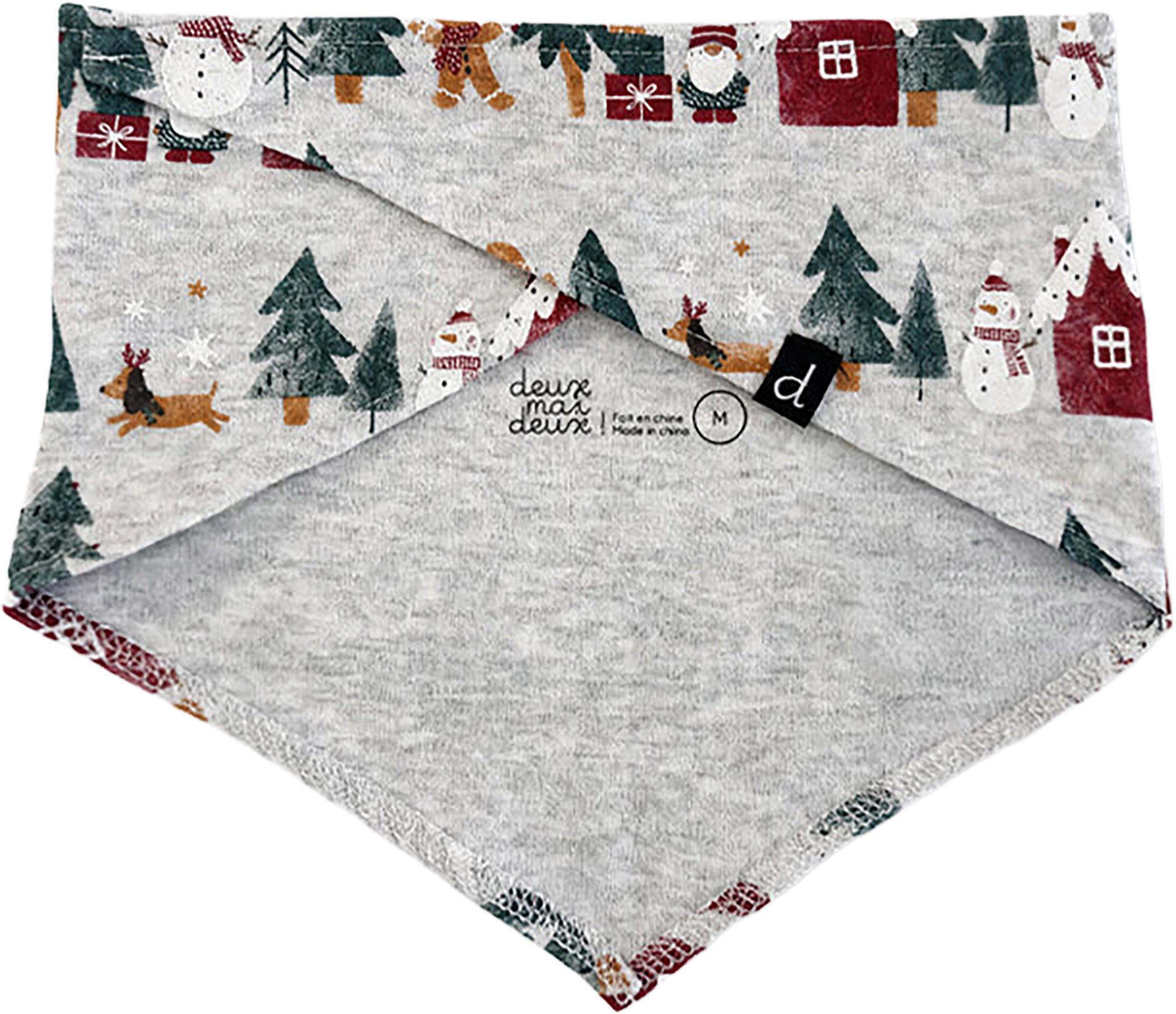 Numéro de l'image de la galerie de produits 3 pour le produit Bandana de Noël en coton biologique imprimé des fêtes pour chien