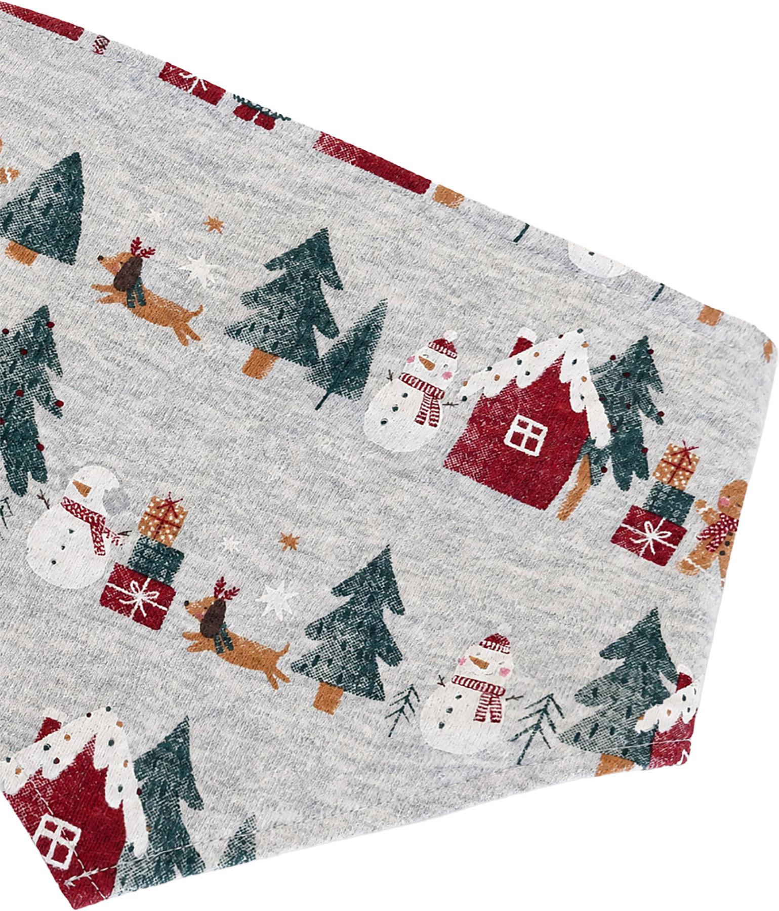 Numéro de l'image de la galerie de produits 2 pour le produit Bandana de Noël en coton biologique imprimé des fêtes pour chien
