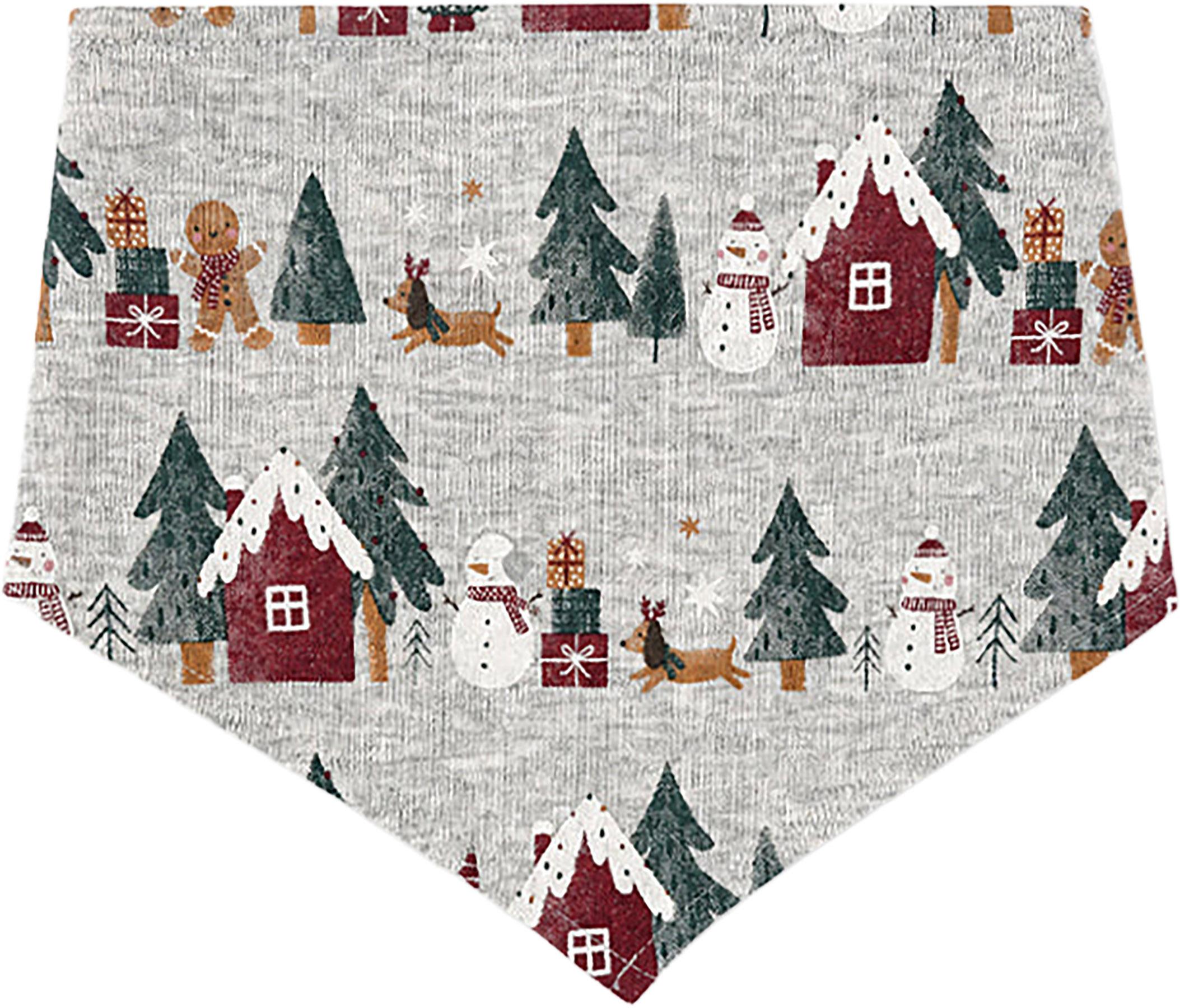 Image de produit pour Bandana de Noël en coton biologique imprimé des fêtes pour chien