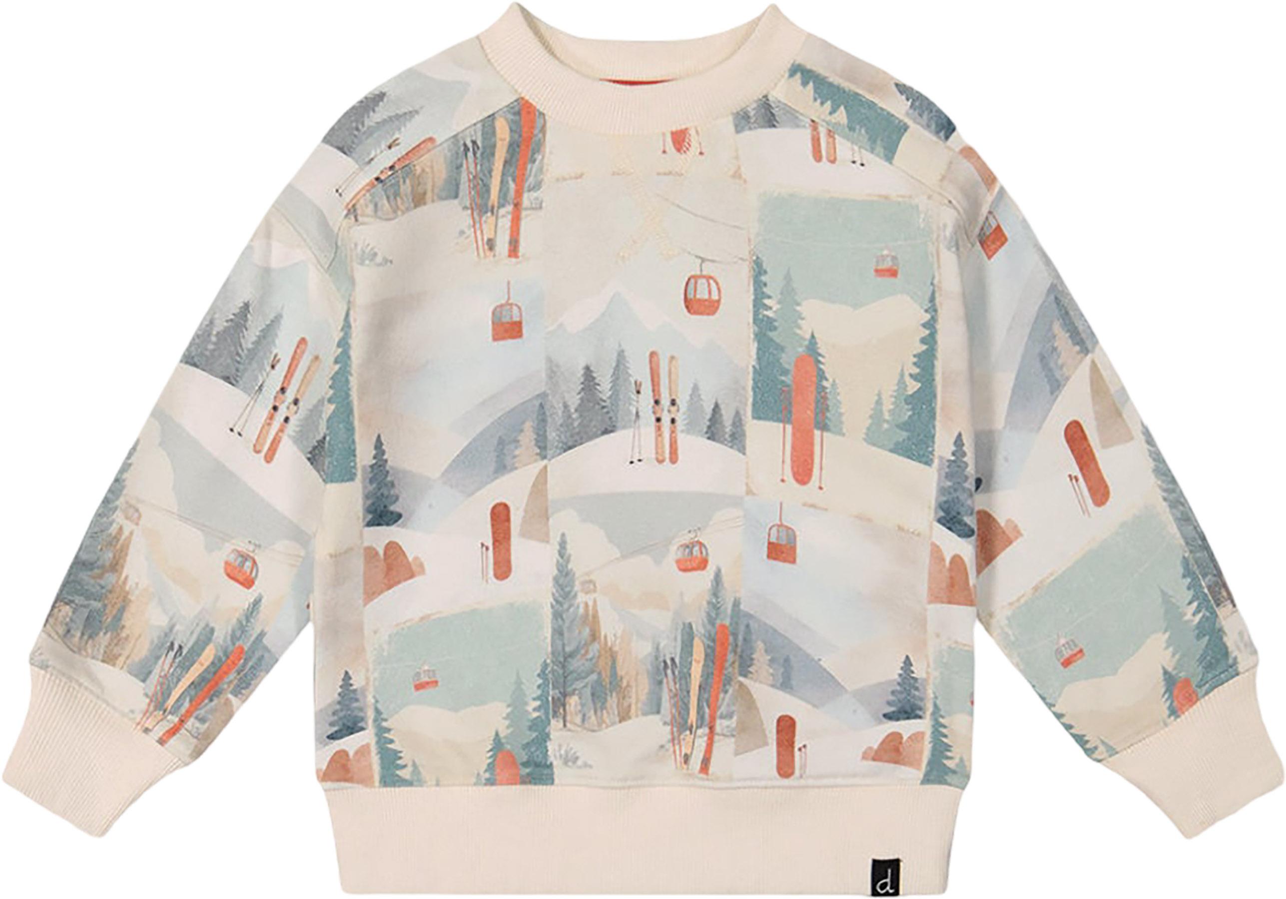 Image de produit pour Sweat en molleton imprimé ski - Bébé Garçon