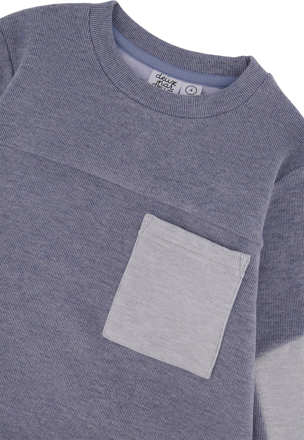 Numéro de l'image de la galerie de produits 2 pour le produit Haut en jersey brossé en bloc de couleurs avec poche - Petit Garçon