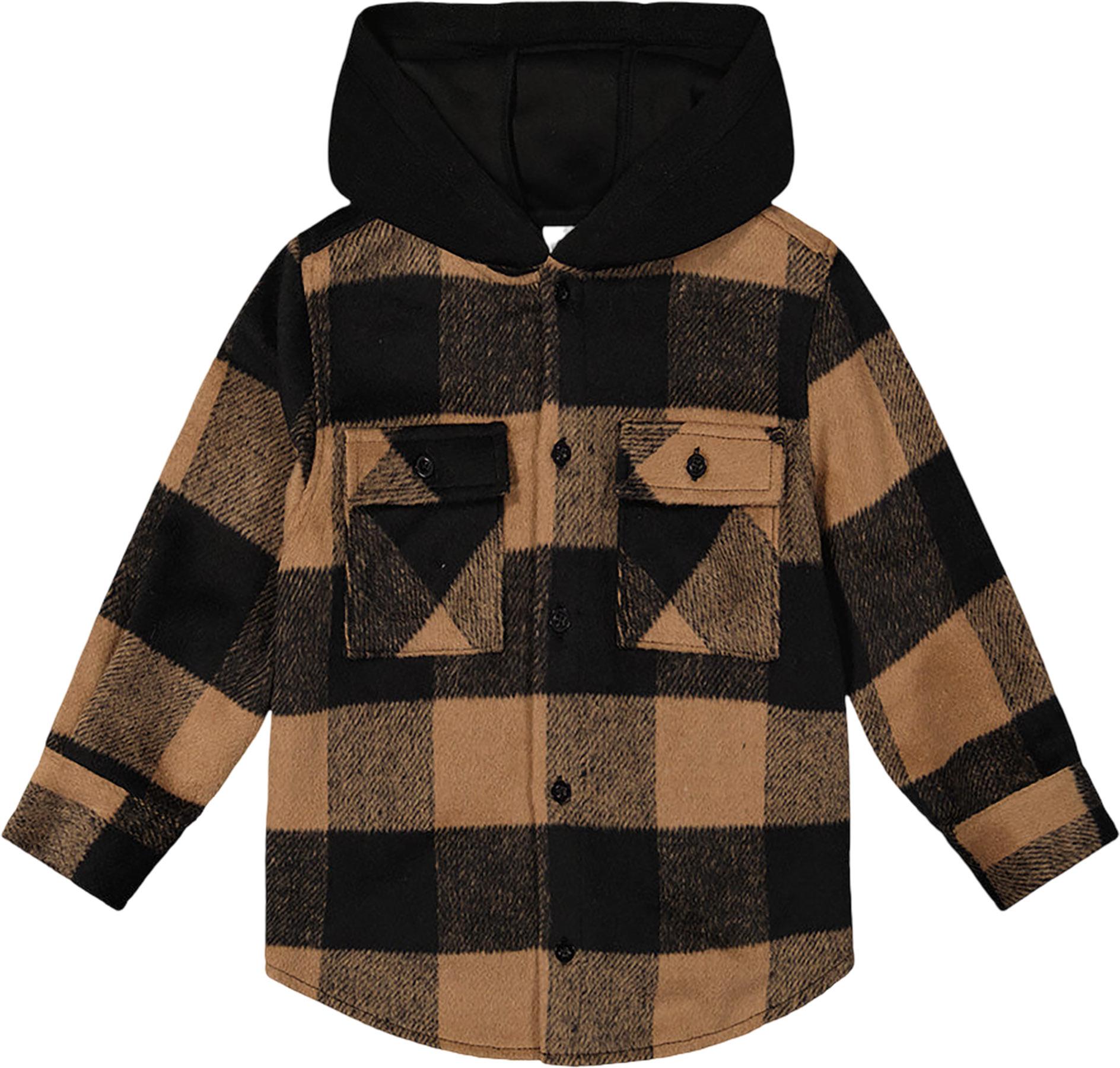 Image de produit pour Chemise en flanelle avec capuchon en polaire - Grand Garçon