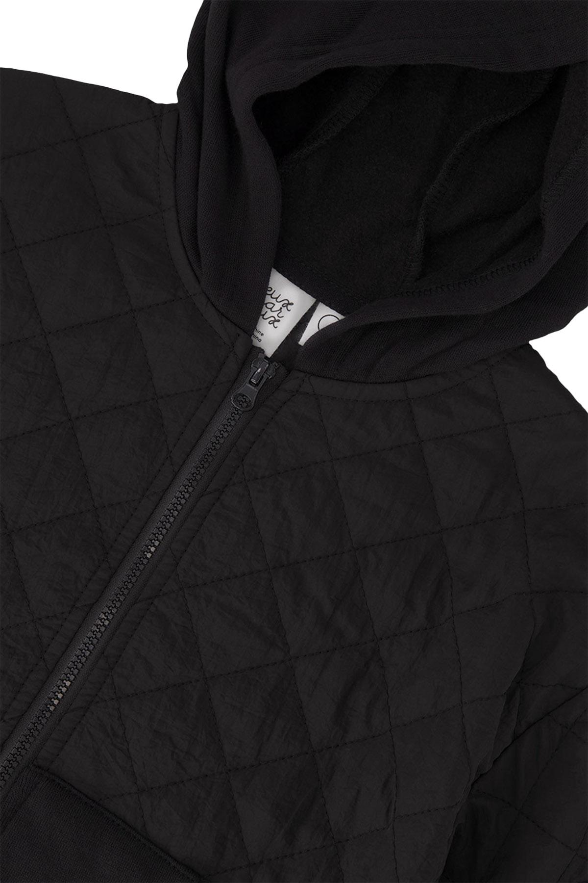Numéro de l'image de la galerie de produits 2 pour le produit Veste zippée bi - matière avec capuchon - Grand Garçon
