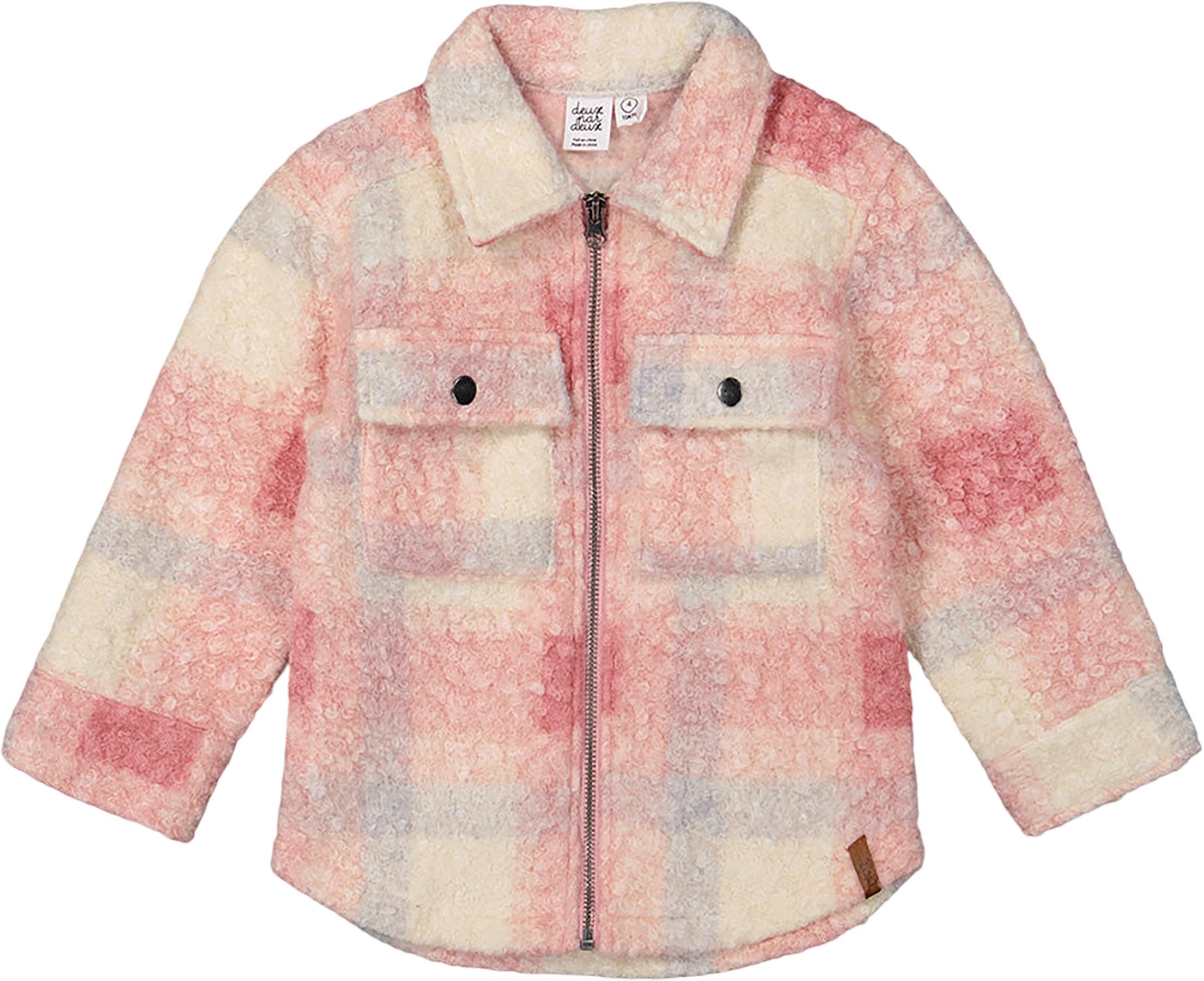 Image de produit pour Surchemise zippée à carreaux avec poches poitrine - Petite Fille
