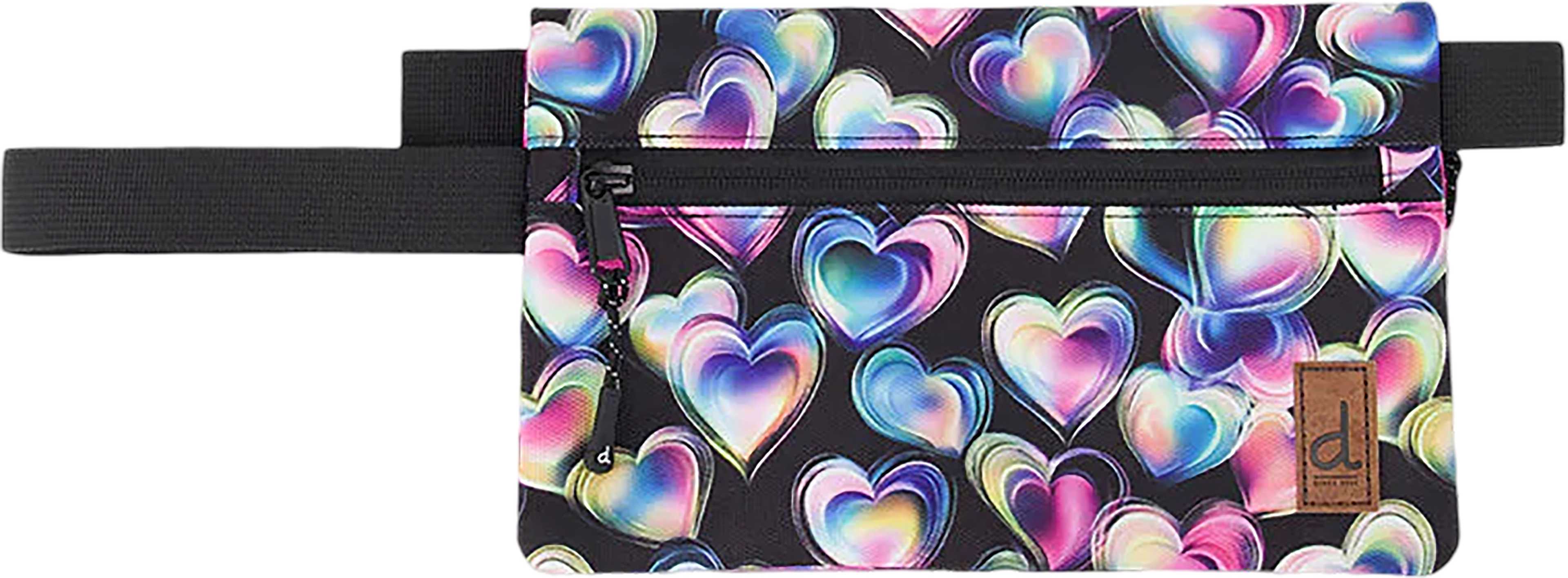 Black Printed With Hearts