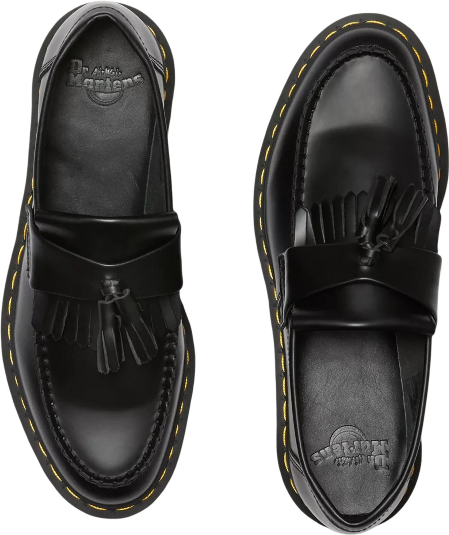 Product gallery image number 2 for product Adrian Yellow Stitch Smooth Leather Tassel Loafers - Unisex