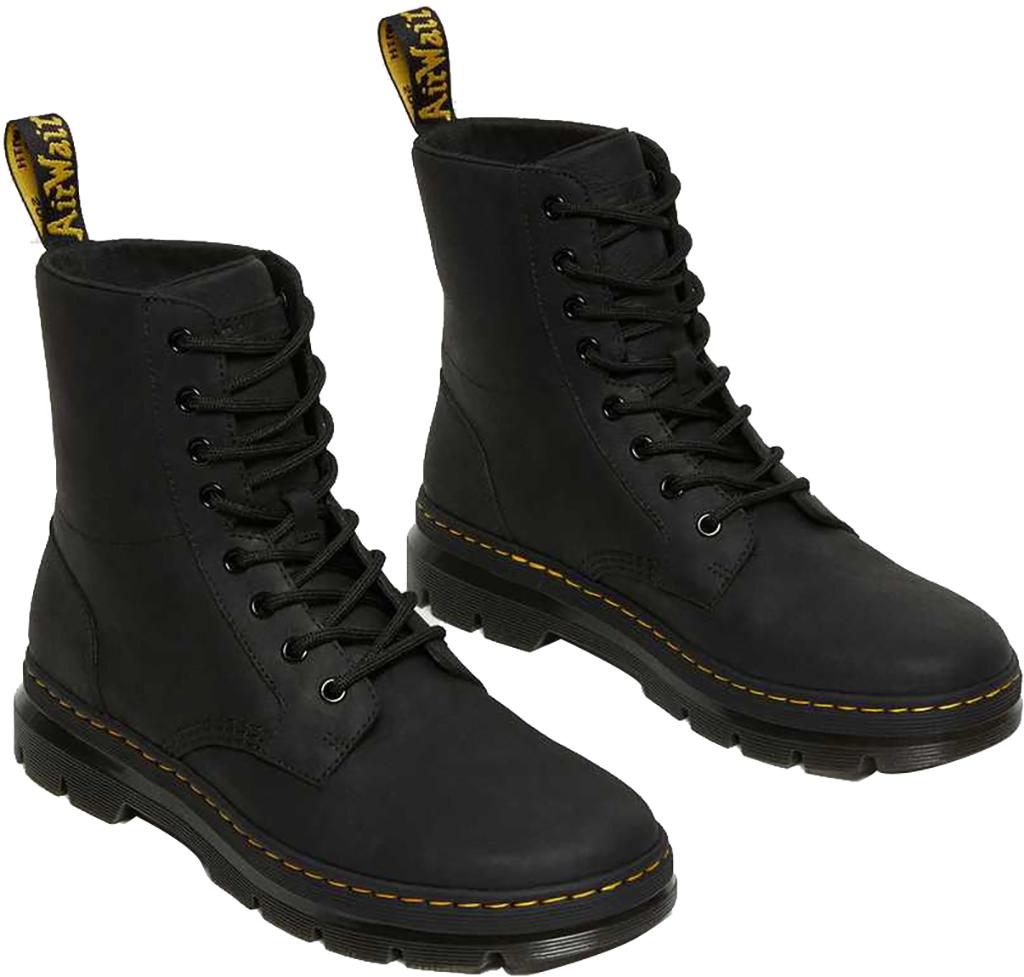 Product gallery image number 6 for product Combs Black Leather Casual Boots - Unisex