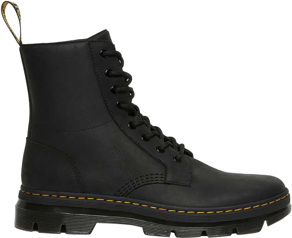 Product image for Combs Black Leather Casual Boots - Unisex