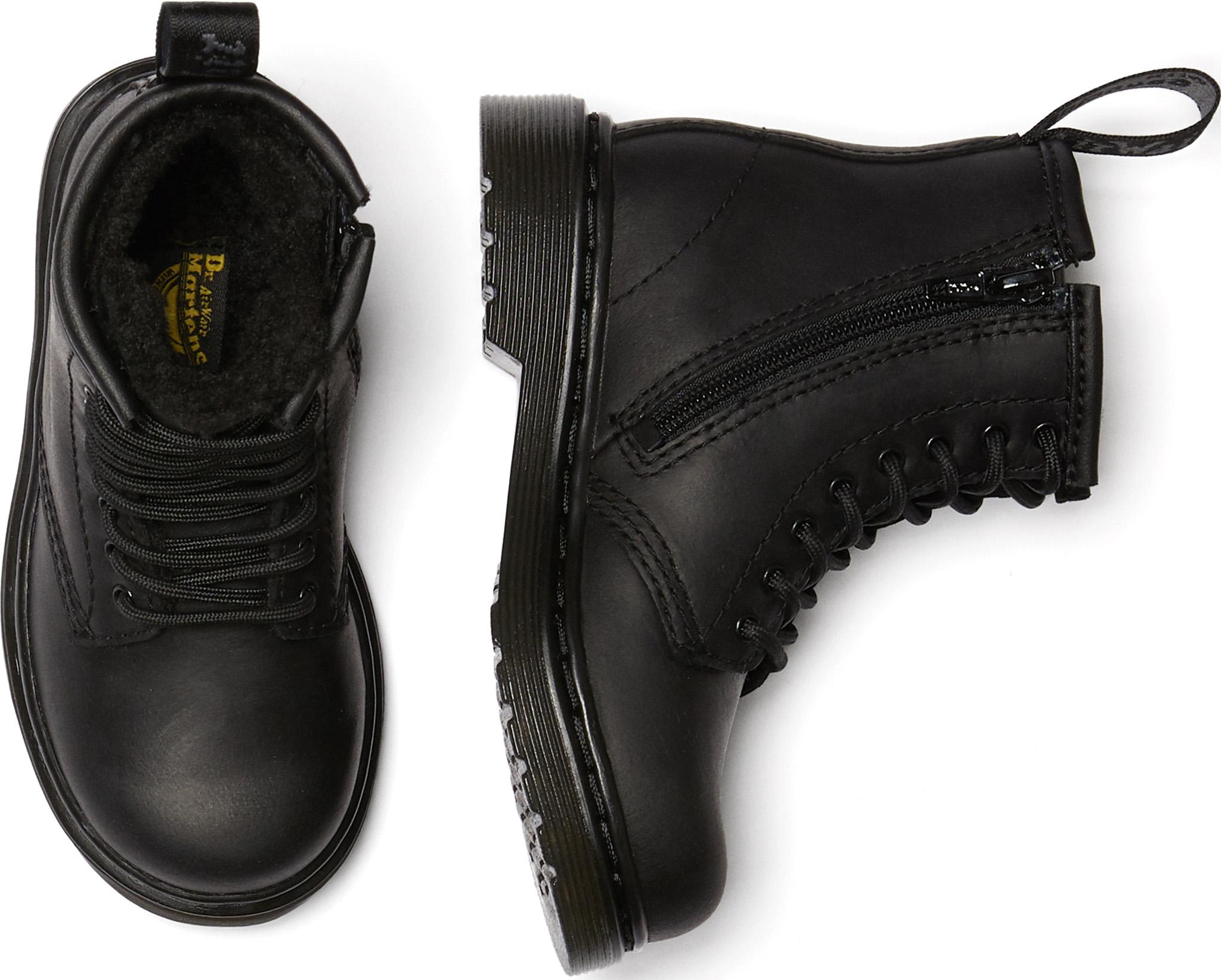 Product gallery image number 4 for product 1460 Serena Leather Faux Fur Lined Boots - Toddler