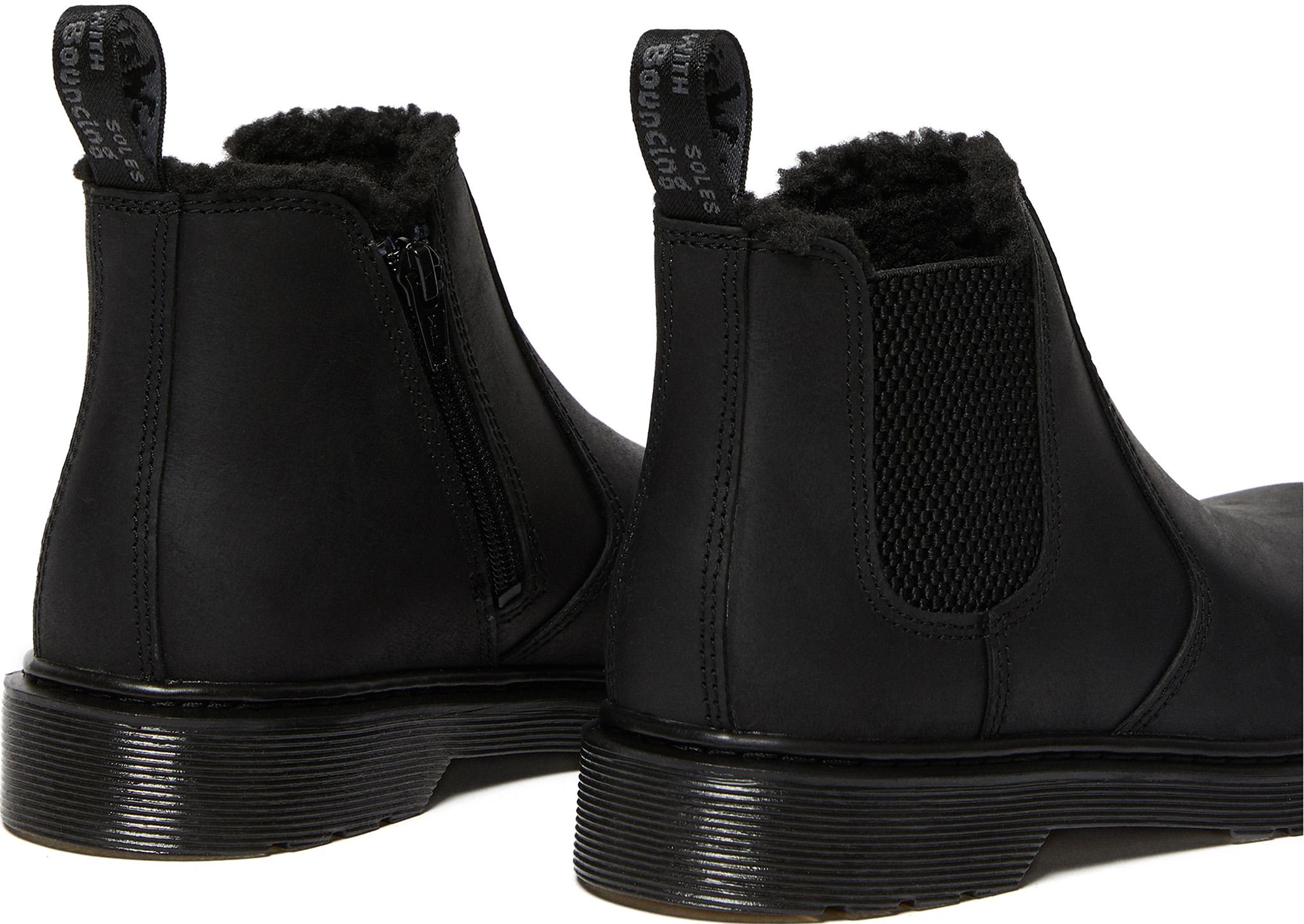 Product gallery image number 3 for product 2976 Faux Fur Lined Leather Chelsea Boots - Youth