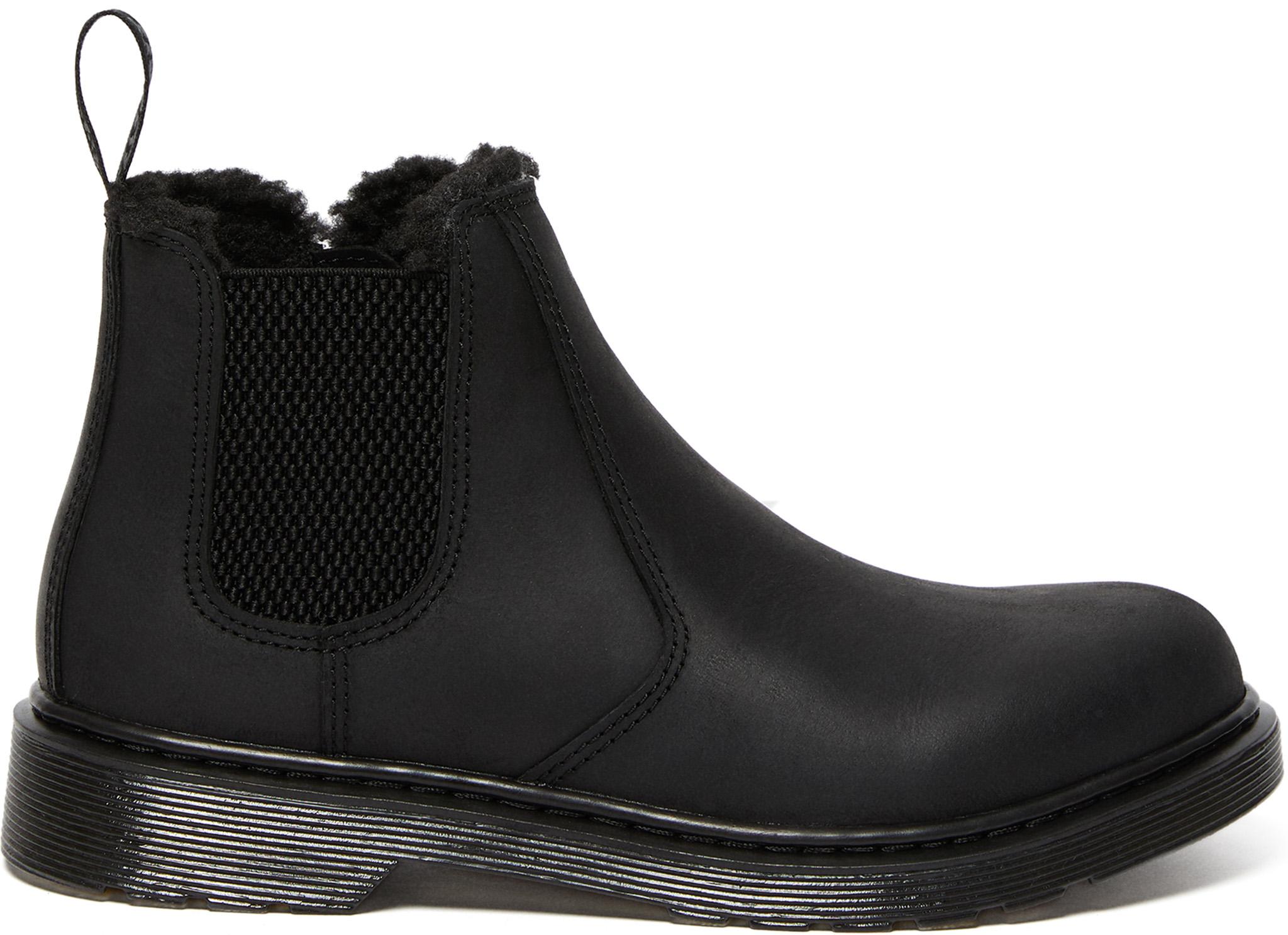Product gallery image number 1 for product 2976 Faux Fur Lined Leather Chelsea Boots - Youth