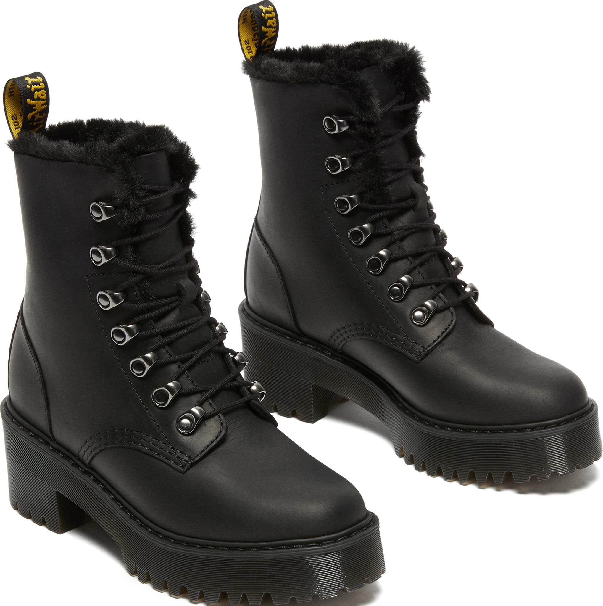 Product gallery image number 3 for product Leona Faux Fur Lined Leather Boots - Women's