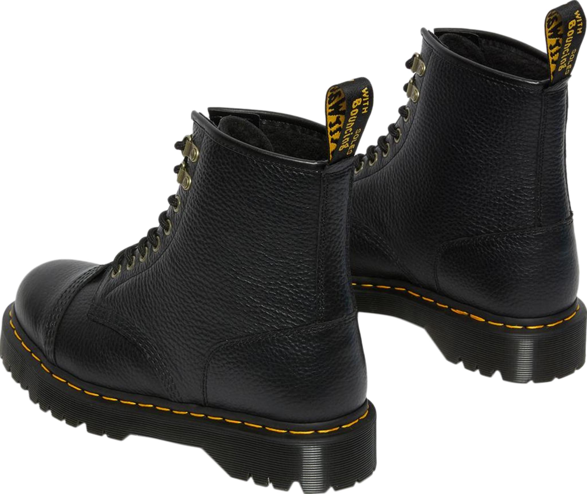 Product gallery image number 2 for product 1460 Bex Faux Fur Lined Leather Lace Up Boots - Unisex