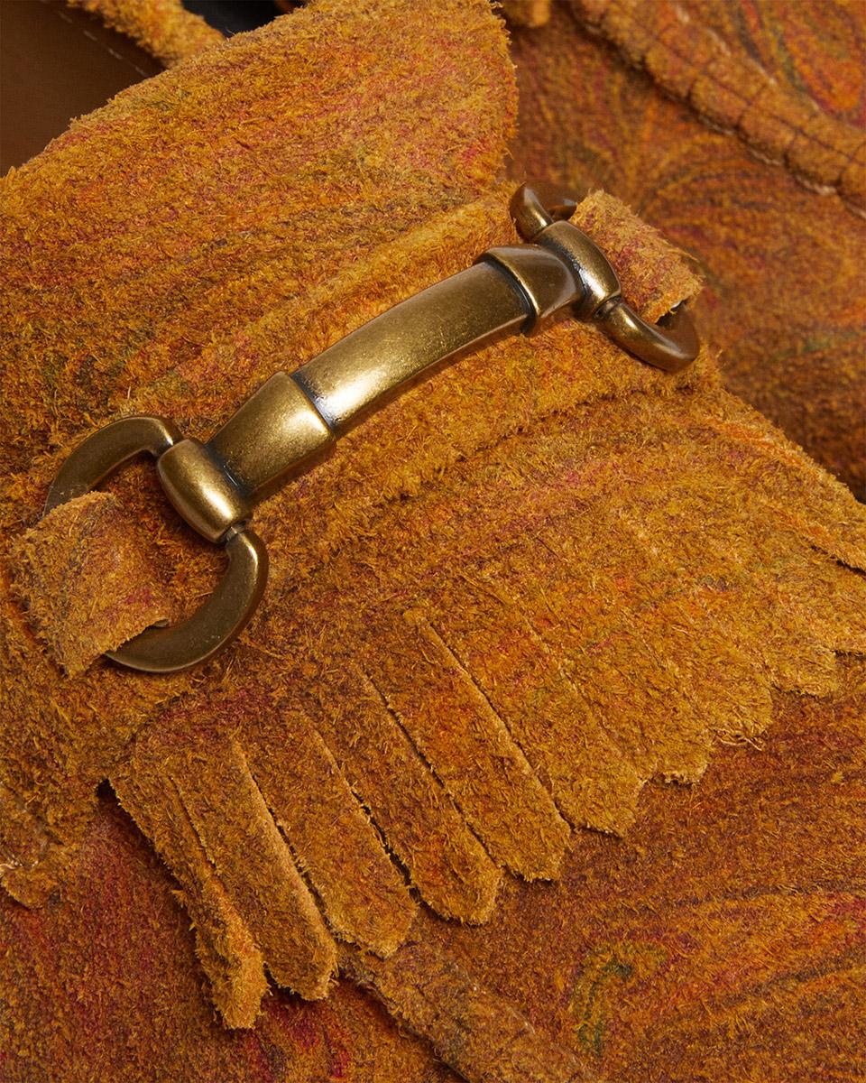 Product gallery image number 3 for product Adrian Snaffle Marbled Suede Loafers - Unisex