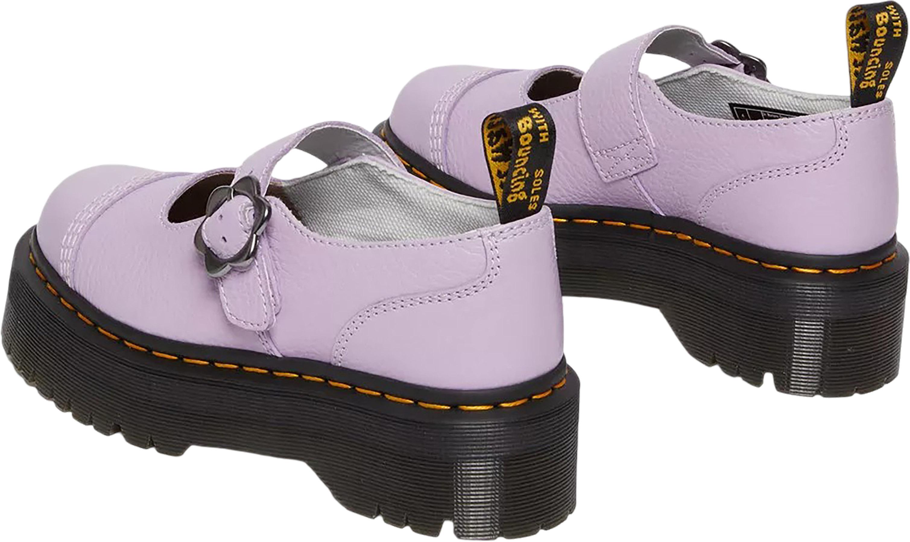 Product gallery image number 2 for product Addina Flower Buckle Leather Platform Shoes - Women's