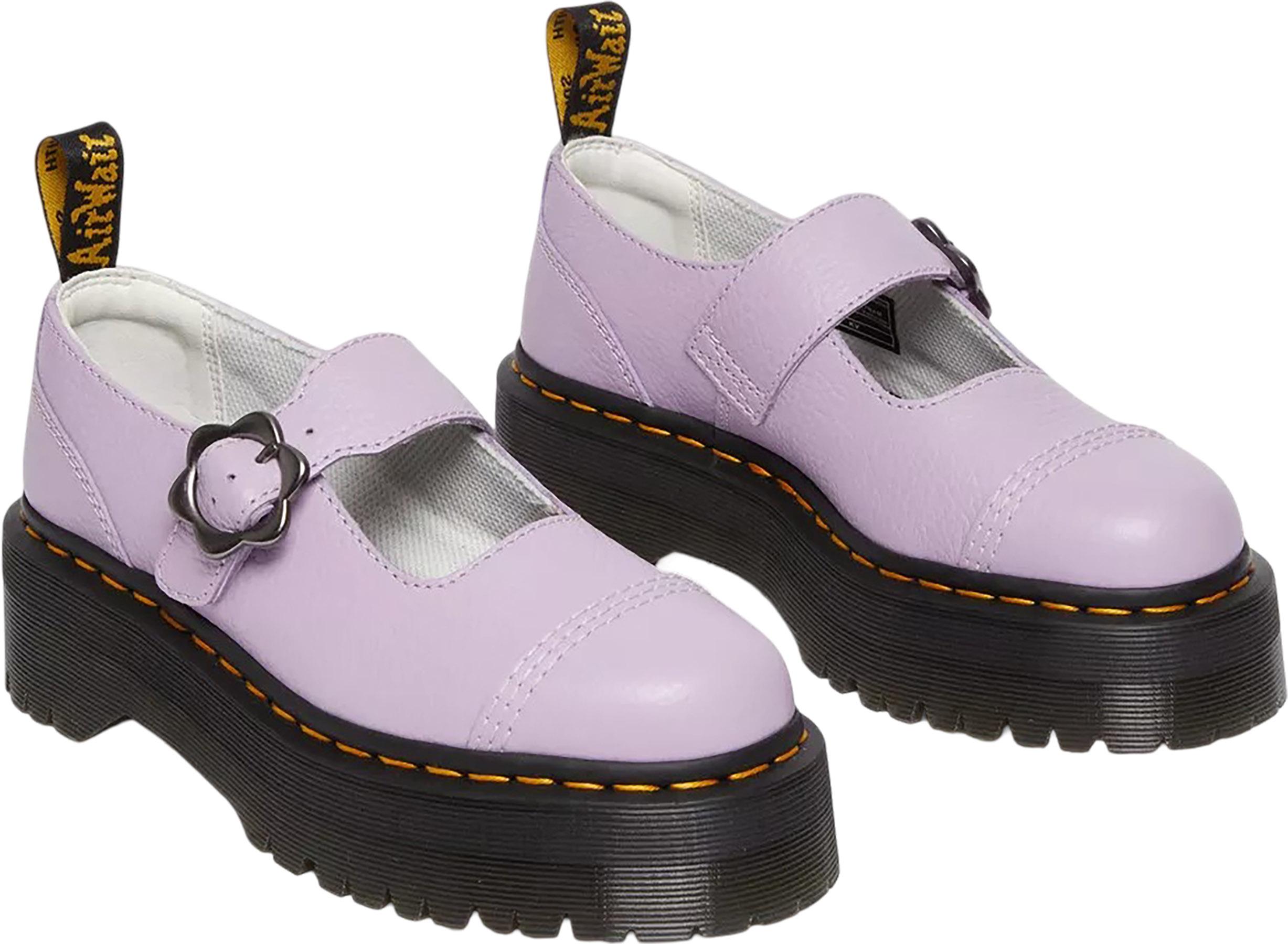 Product gallery image number 5 for product Addina Flower Buckle Leather Platform Shoes - Women's