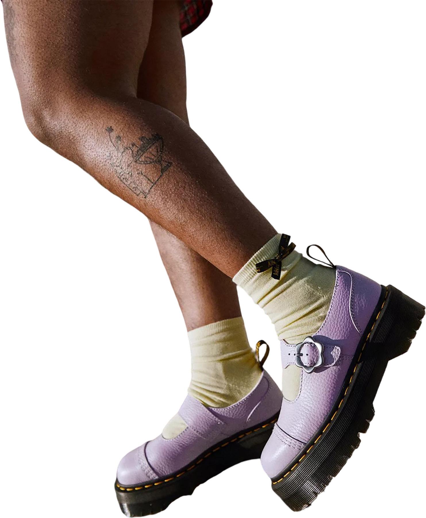 Product gallery image number 6 for product Addina Flower Buckle Leather Platform Shoes - Women's