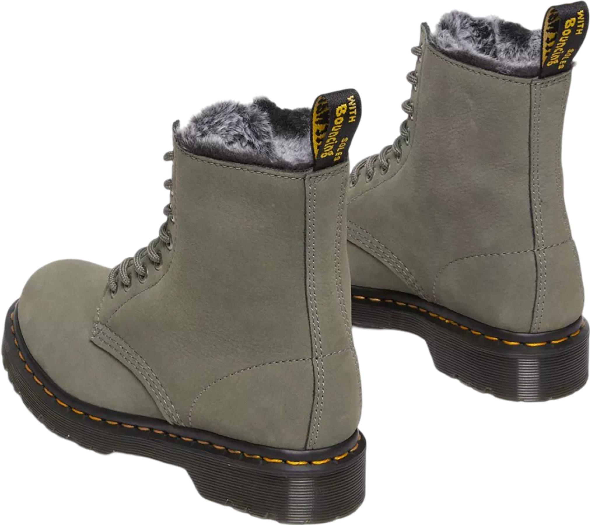 Product gallery image number 2 for product 1460 Serena Faux Fur Lined Nubuck Leather Lace Up Boots - Women's