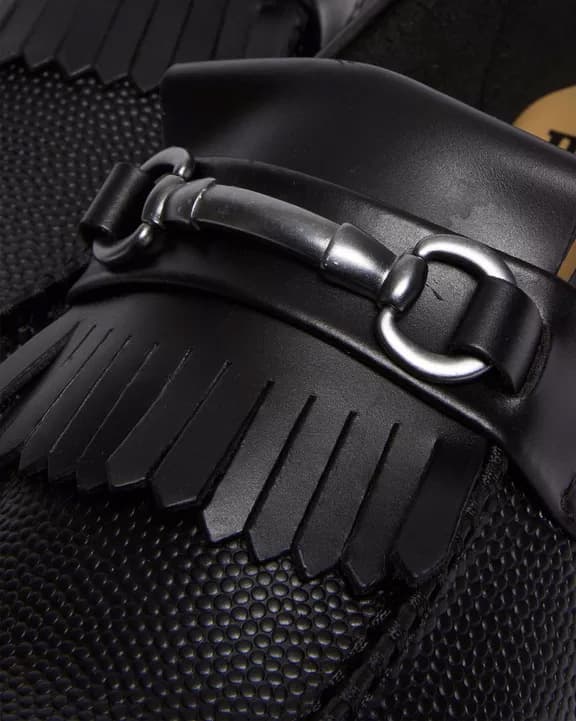 Product gallery image number 4 for product Adrian Snaffle Pebble Grain Leather Kiltie Loafers - Unisex