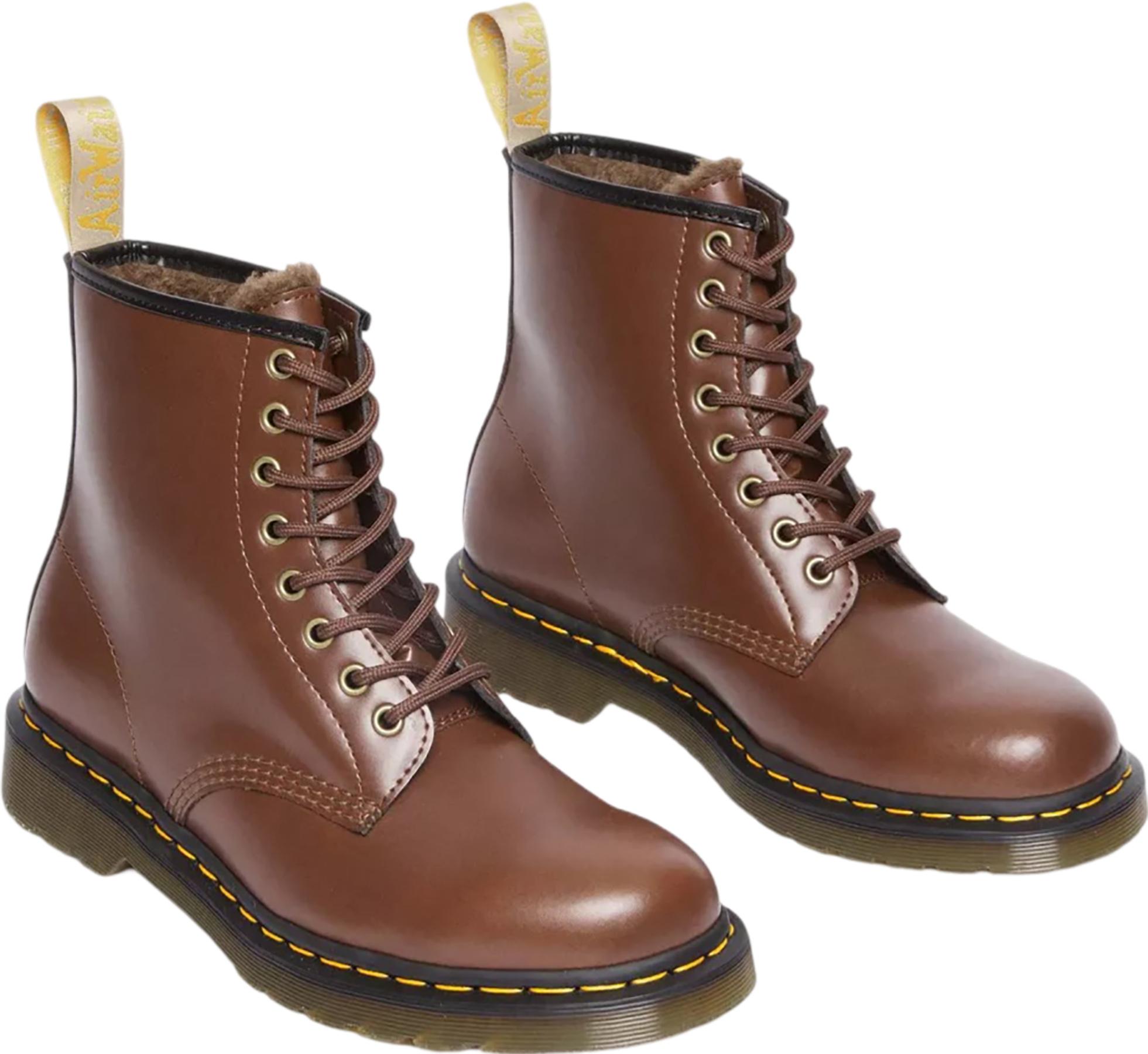 Martens Vegan 1460 Borg Lined Lace Up Boots Unisex The