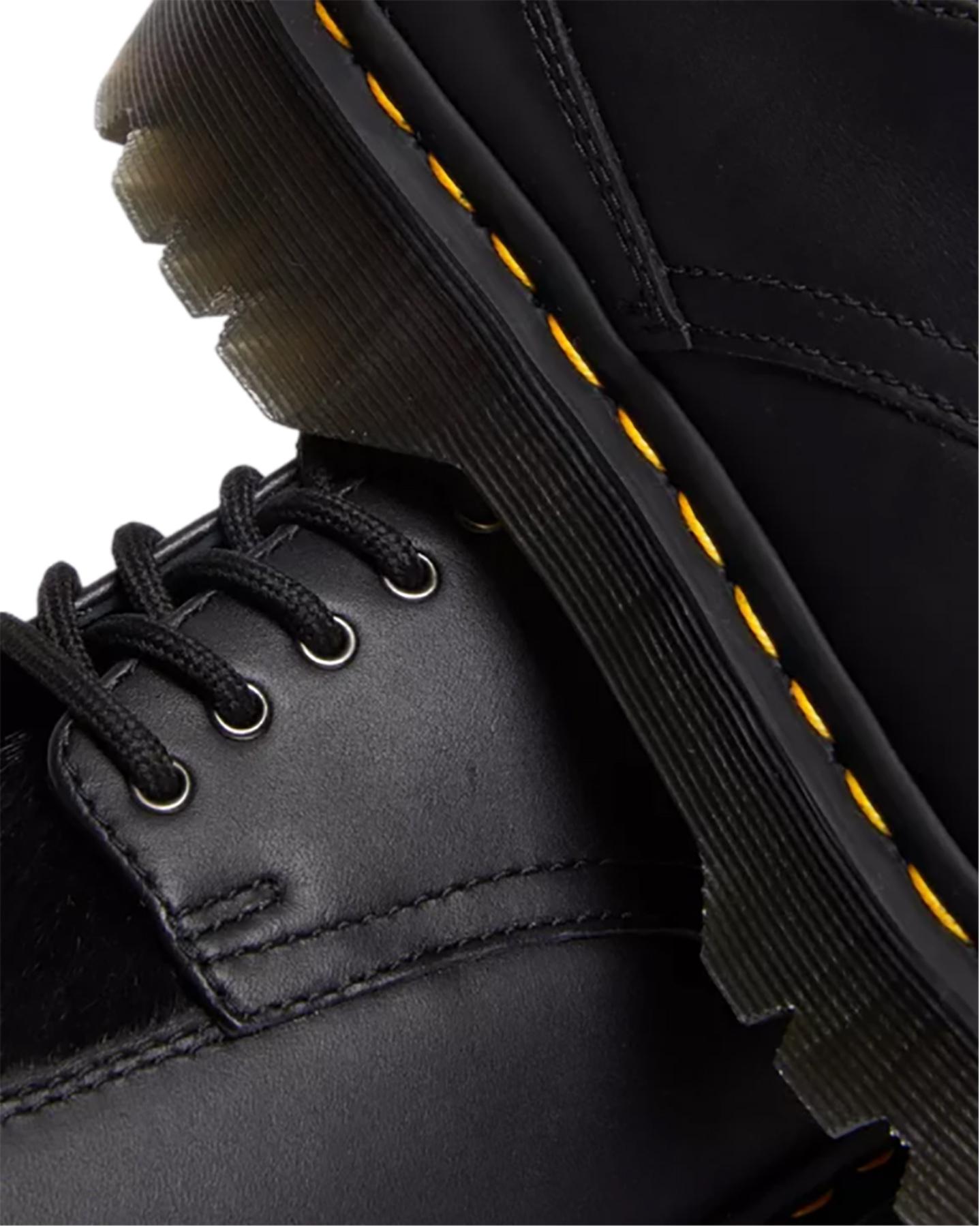 Product gallery image number 4 for product 5-Eye Bex Square Toe Hair-On & Leather Shoes - Unisex