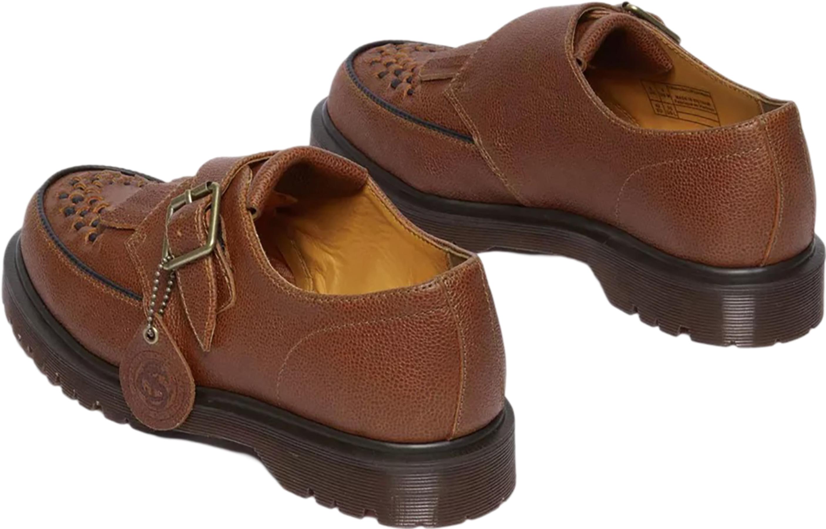 Product gallery image number 2 for product Ramsey Woven Smooth Leather Platform Creepers Shoes - Unisex