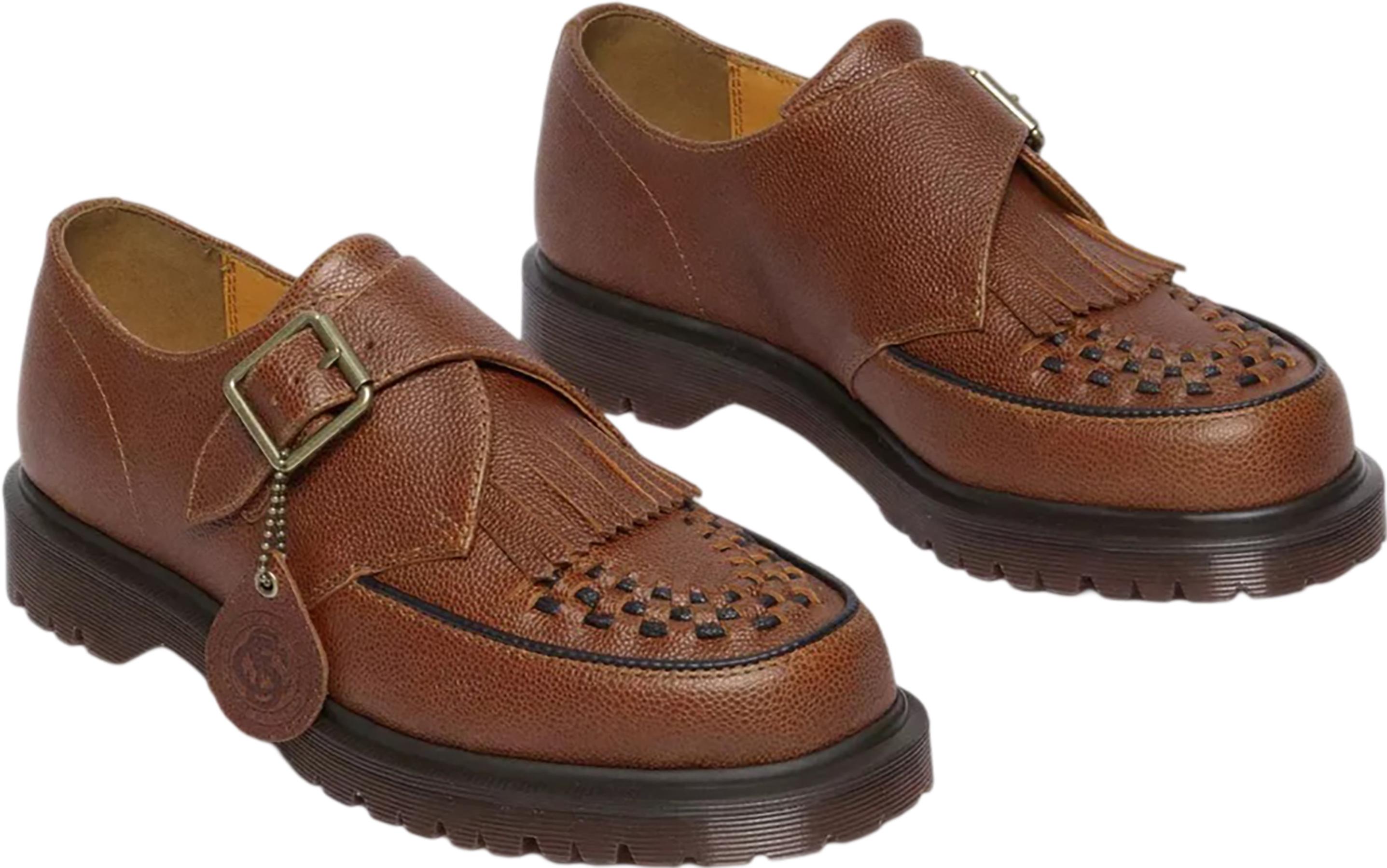 Product gallery image number 5 for product Ramsey Woven Smooth Leather Platform Creepers Shoes - Unisex