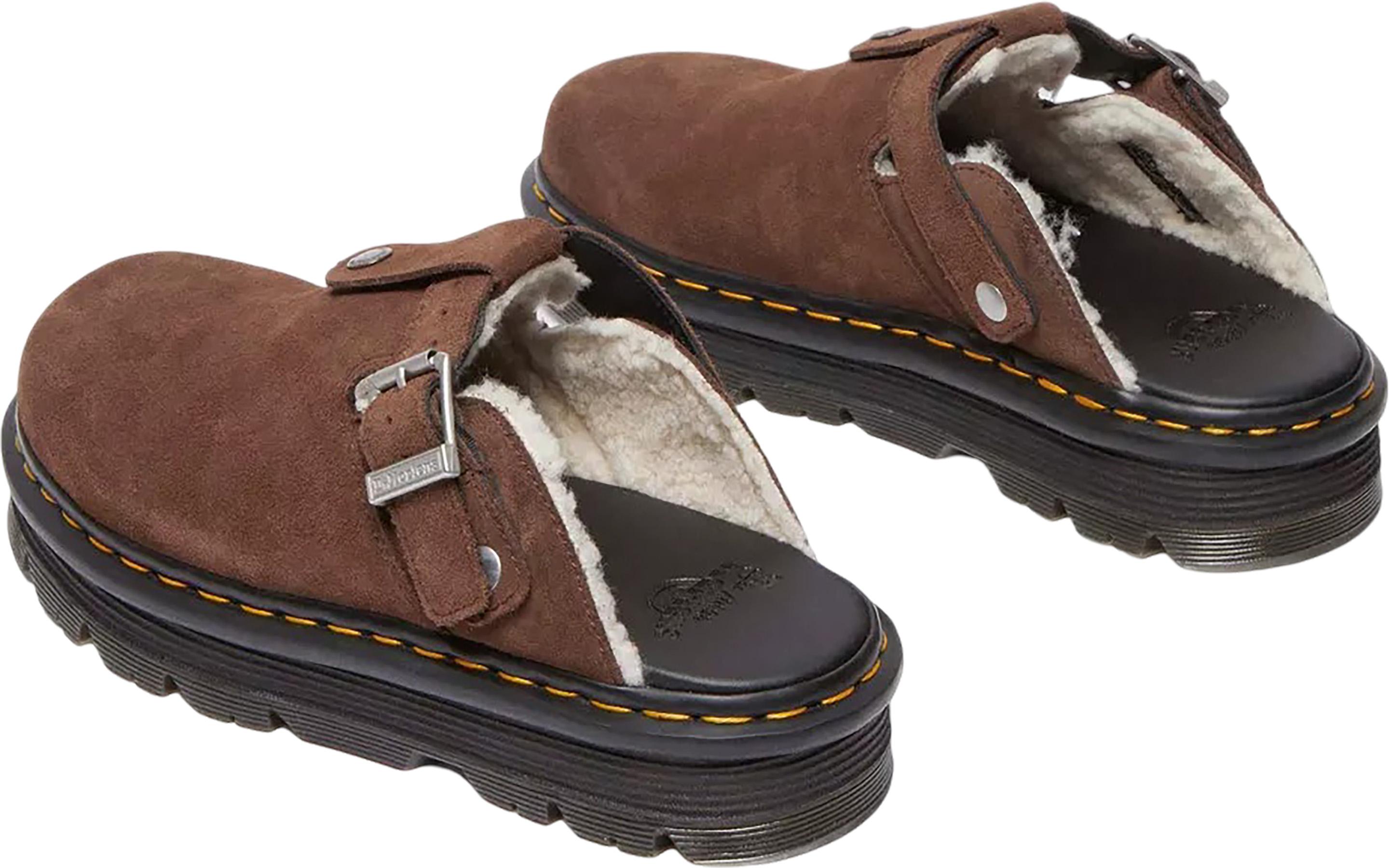 Product gallery image number 2 for product Zebzag Suede Fleece-Lined Platform Mules - Unisex