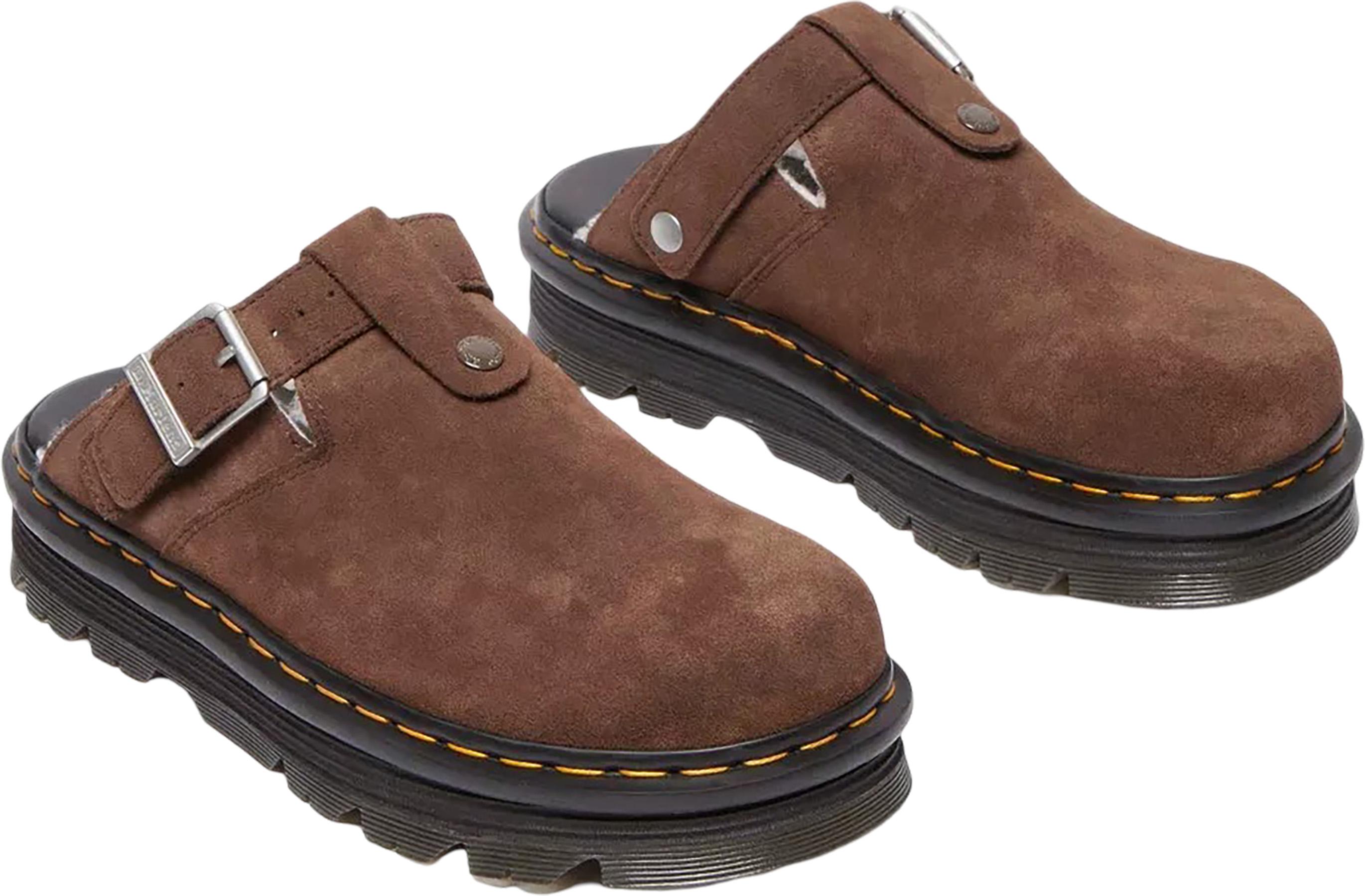 Product gallery image number 3 for product Zebzag Suede Fleece-Lined Platform Mules - Unisex