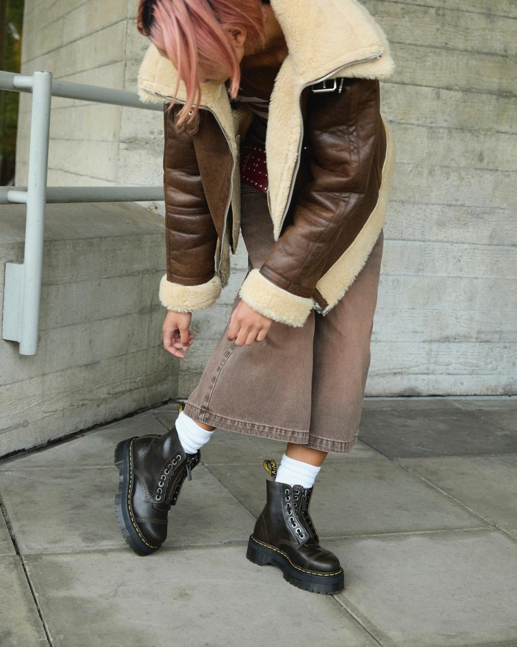 Product gallery image number 7 for product Sinclair Orleans Leather Platform Boots - Unisex